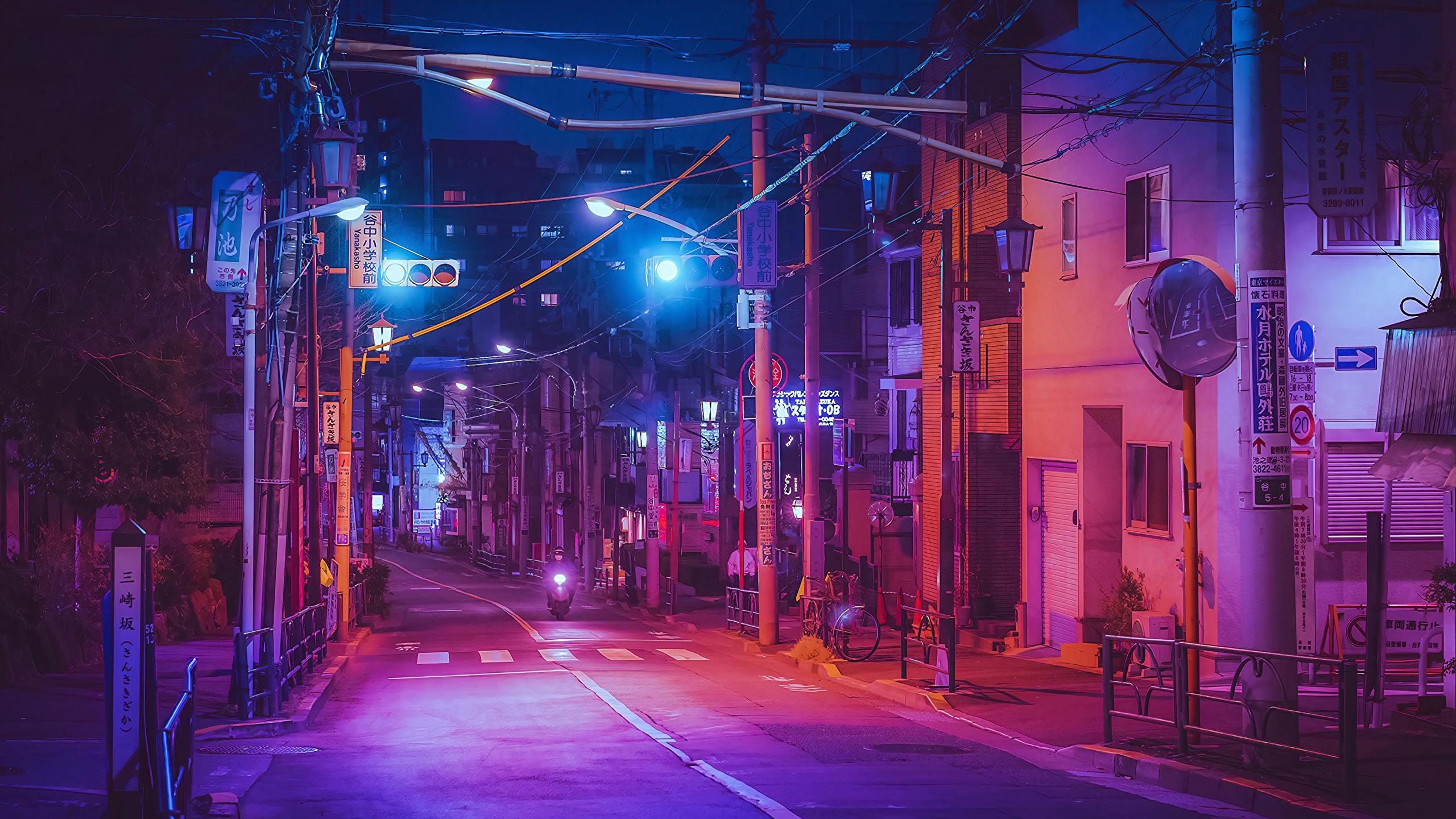 2560x1440 A Street In Japan [3000x1996], Desktop