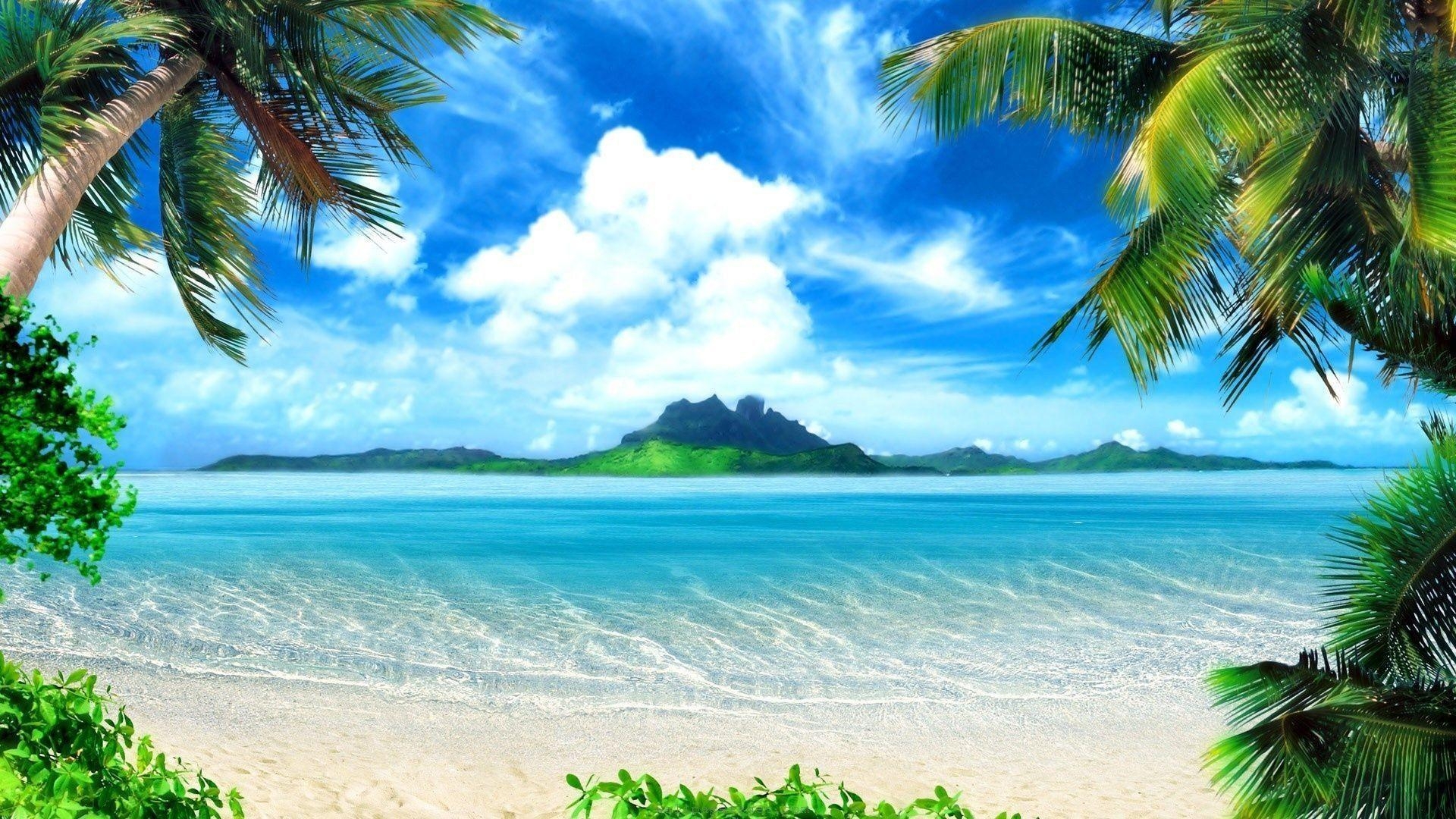 1920x1080 Paradise Beach Summer Desktop Background Wallpaper, Desktop