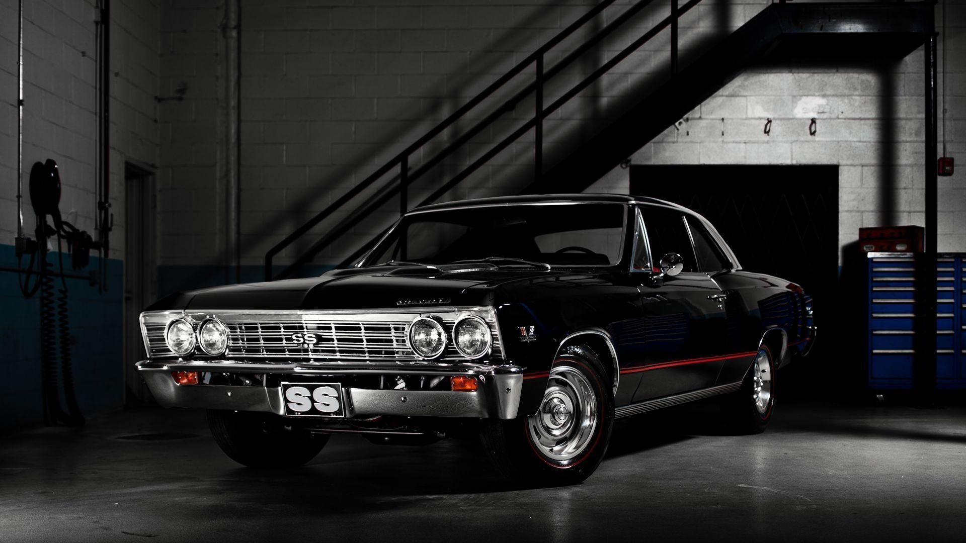 1920x1080 American Cars Black Chevelle Chevrolet SS Classic Muscle Wallpaper, Desktop