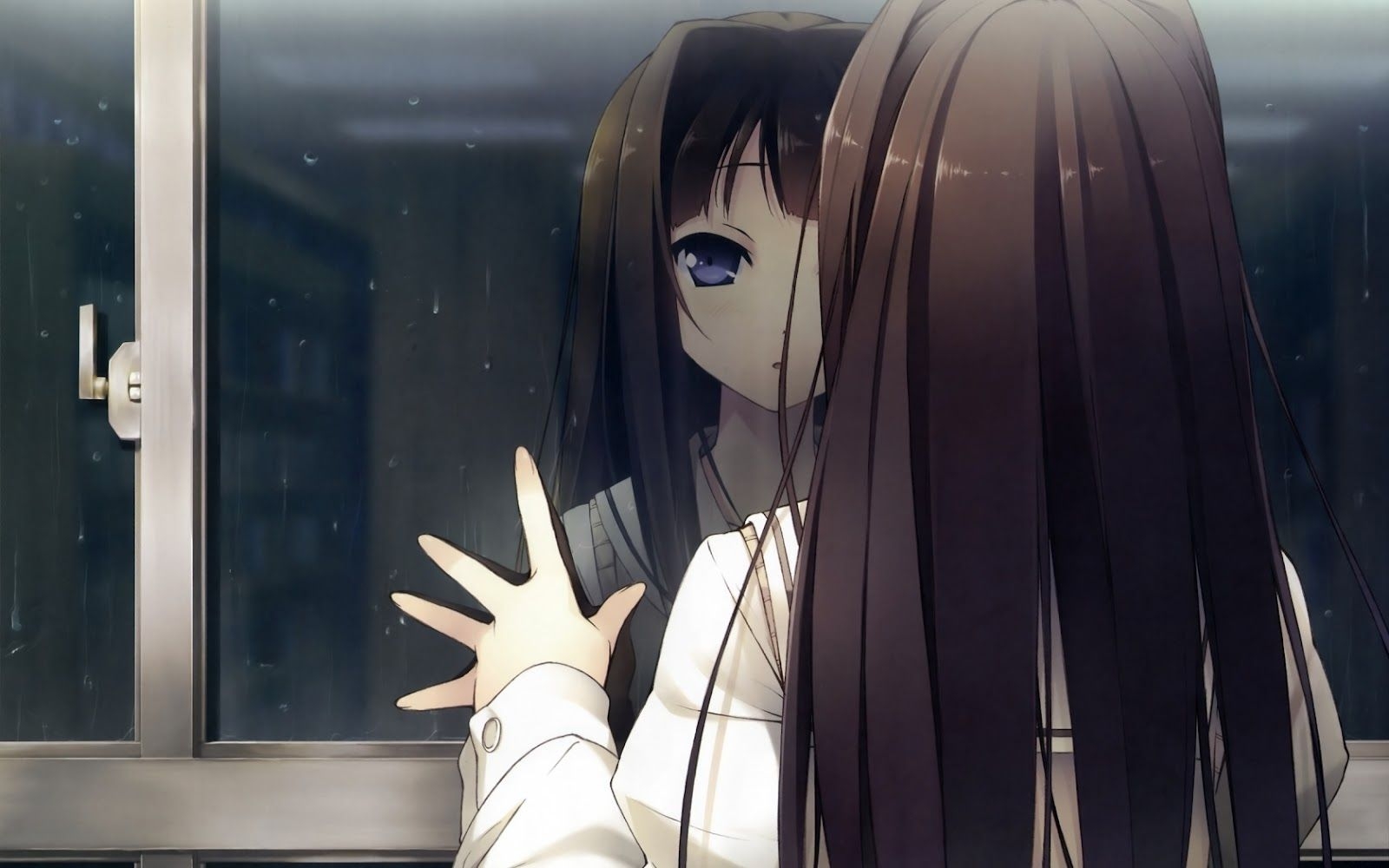 1600x1000 Sad Anime Girl Crying In The Rain Alone, Desktop