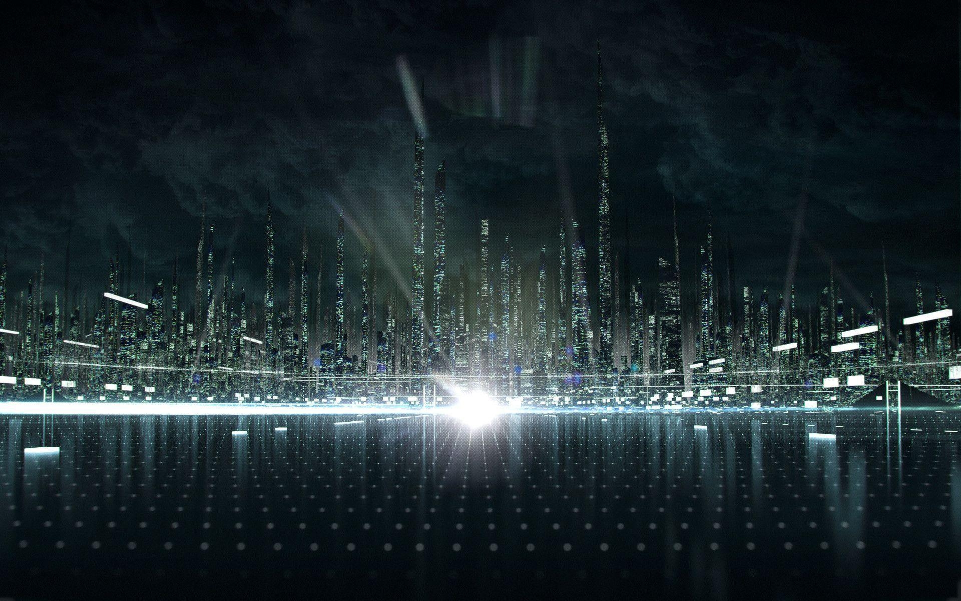 1920x1200 Tron City from Disney's Tron: Legacy Movie Desktop Wallpaper, Desktop