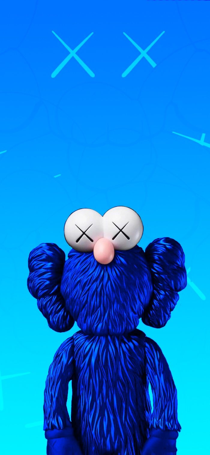 700x1520 Kaws Wallpaper Blue, Phone