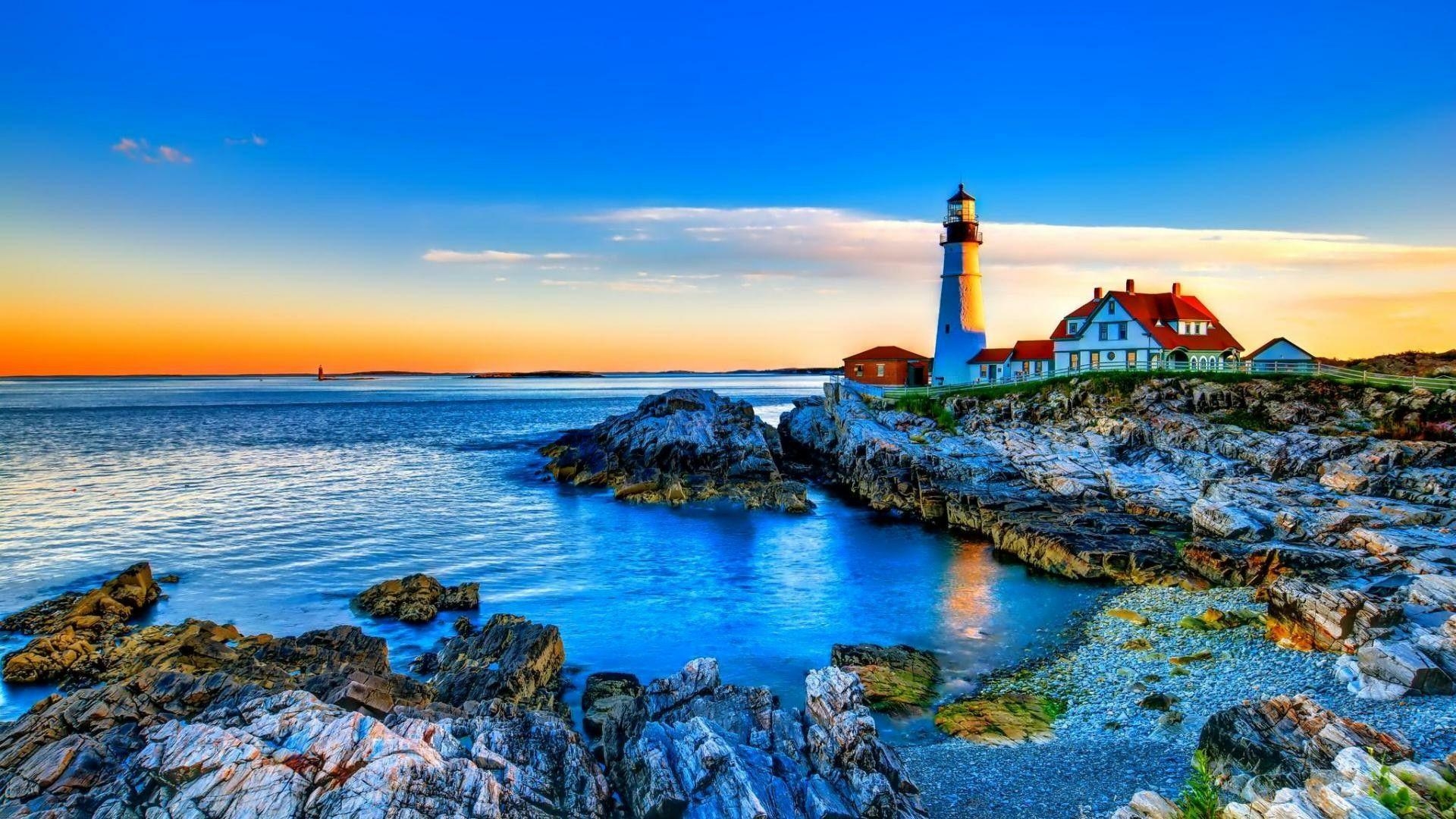 1920x1080 Portland Head Light, Maine Wallpaper. Wallpaper Studio 10, Desktop