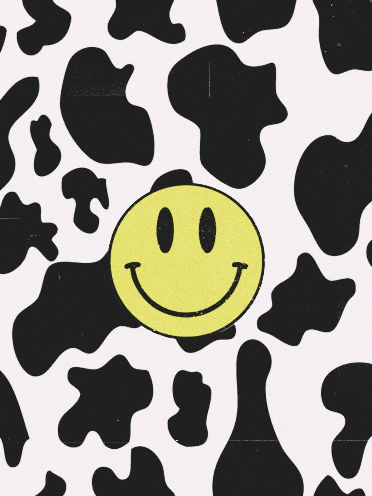 1250x1660 Download Smiley Face Cow Print Wallpaper, Phone