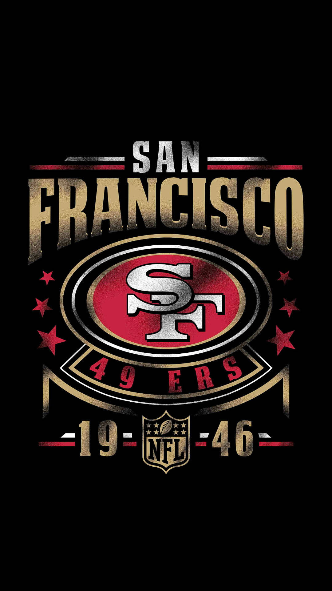 1080x1920 Download Black San Francisco 49ers iPhone Wallpaper, Phone