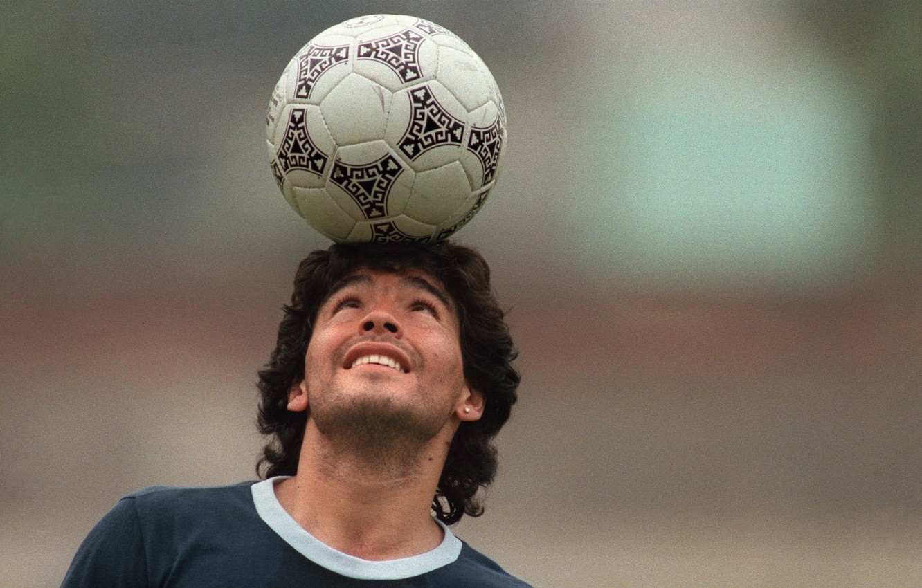 1340x850 Wallpaper football, the ball, Mexico, earring, Fluff, Argentina, shackle, striker, Legend, attacking midfielder, Diego Maradona, Michelangelo from football, Soccer star, World Cup Star barrel, A dozen image for desktop, section спорт, Desktop