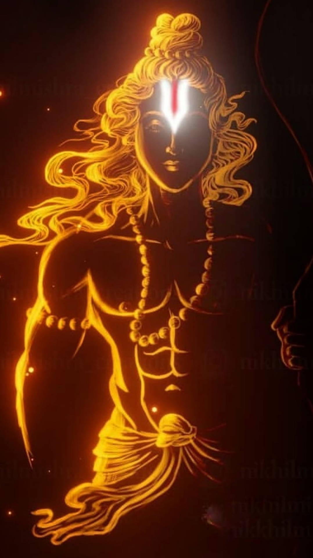 1080x1920 Download Shree Ram Glowing Wallpaper, Phone