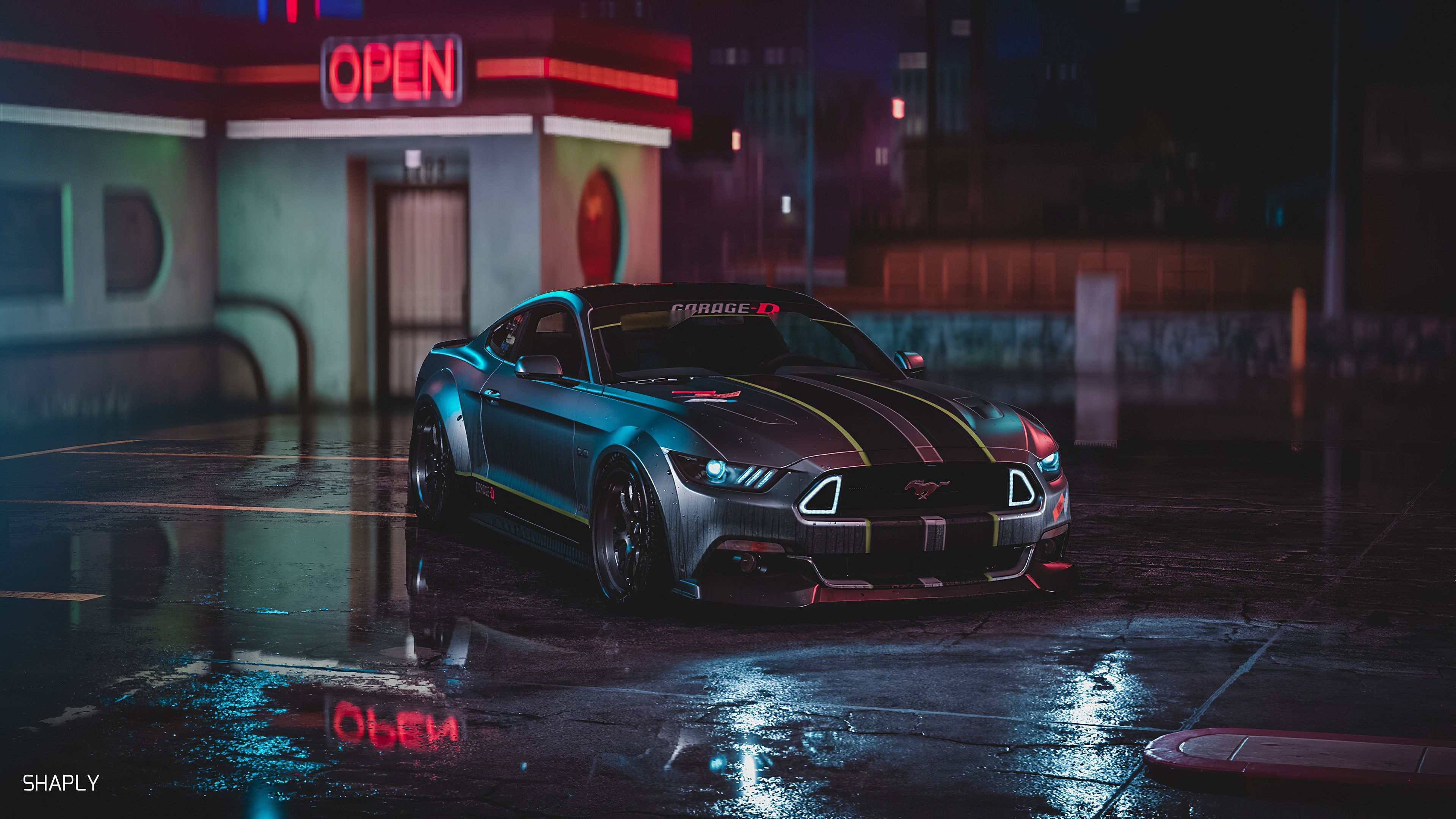 3840x2160 Neon Car Wallpaper 4k, Desktop