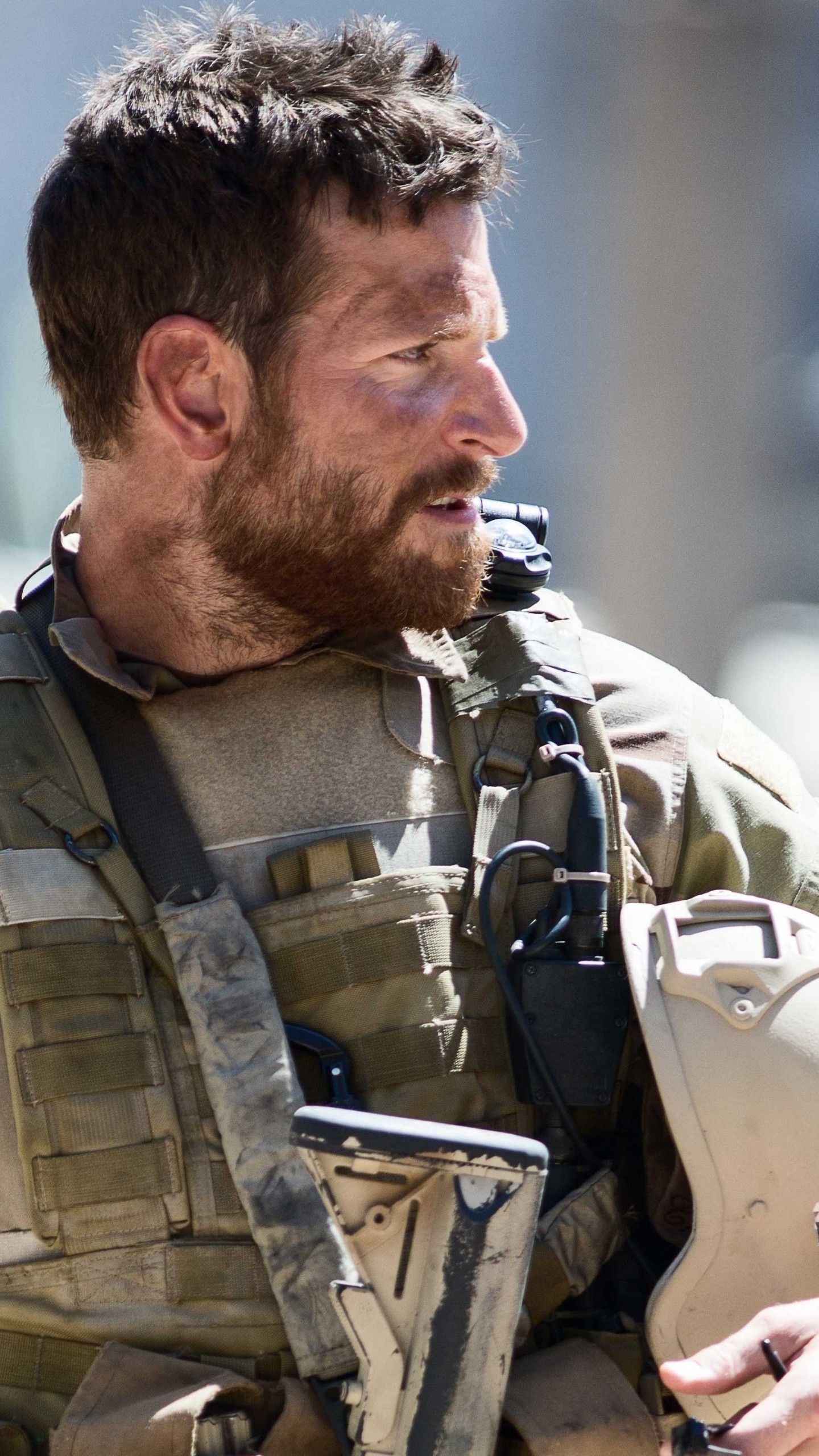 1440x2560 Wallpaper American Sniper, Best Movies of Chris Kyle, Academy Awards, Bradley Cooper, biographical, Sienna Miller, US Army, USA, war, Movies, Phone