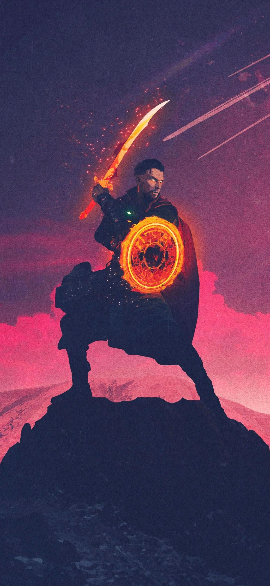 1130x2440 Infinity War Doctor Strange Art iPhone Wallpaper, Phone