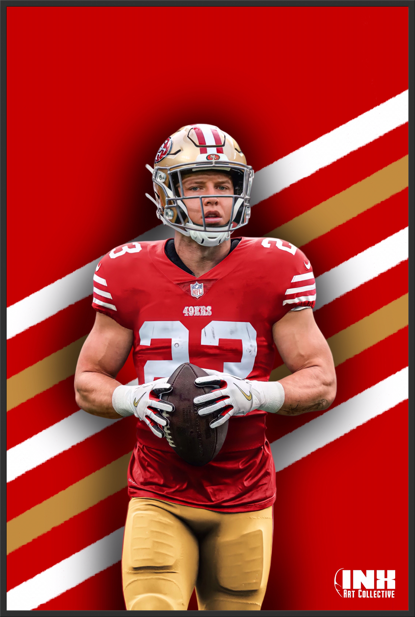 1380x2050 Christian McCaffrey Canvas Art, Phone