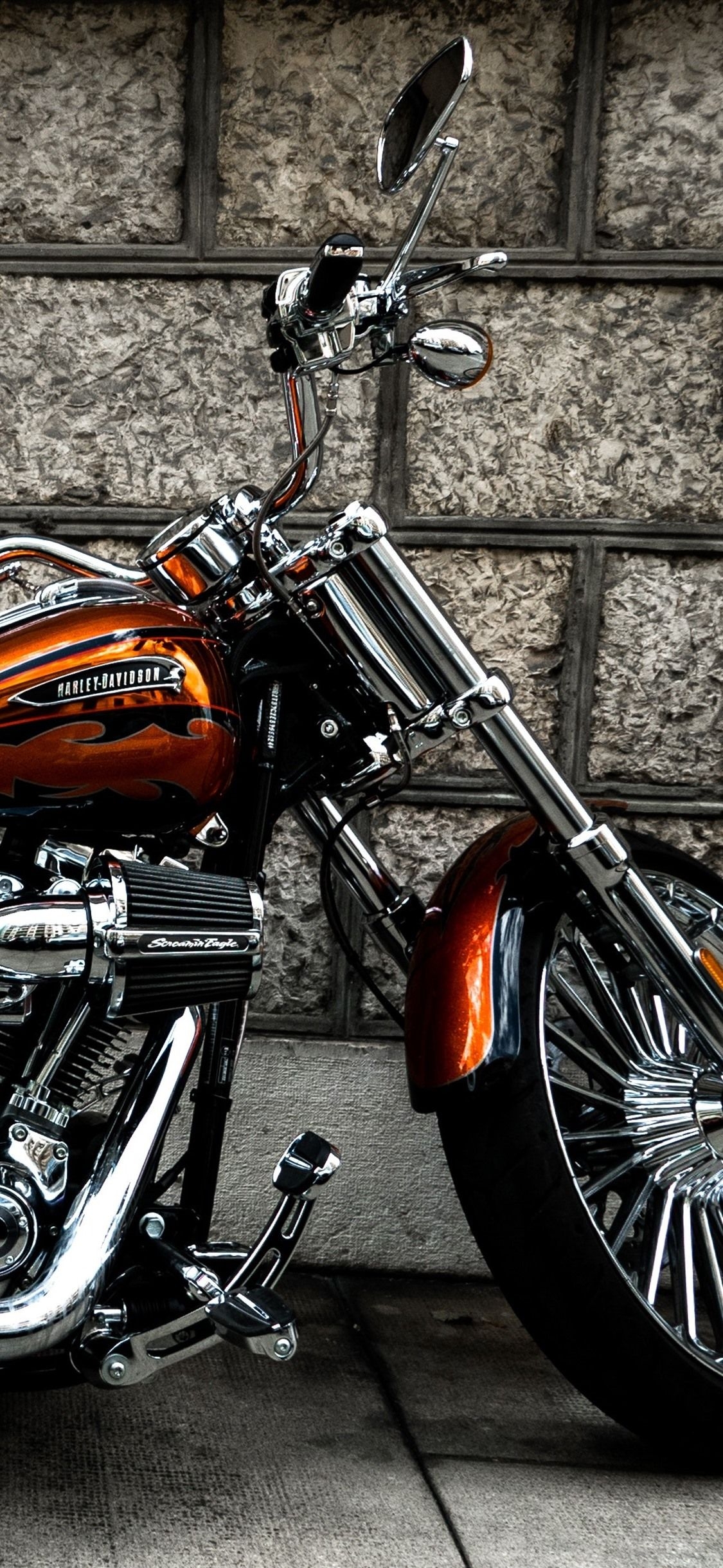 1130x2440 Harley Davidson Motorcycle, Side View  IPhone 11 Pro XS X, Phone