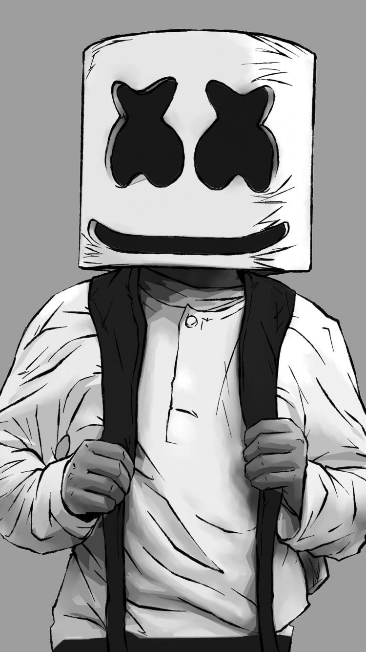 750x1340 Download Artwork, DJ, musician, Marshmello wallpaper,, Phone