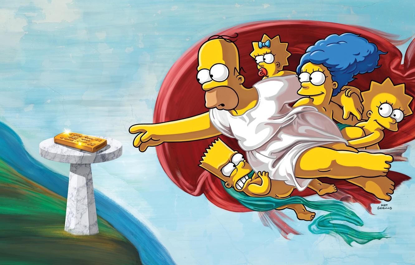 1340x850 Wallpaper The simpsons, Figure, Picture, Homer, Maggie, Maggie, Desktop