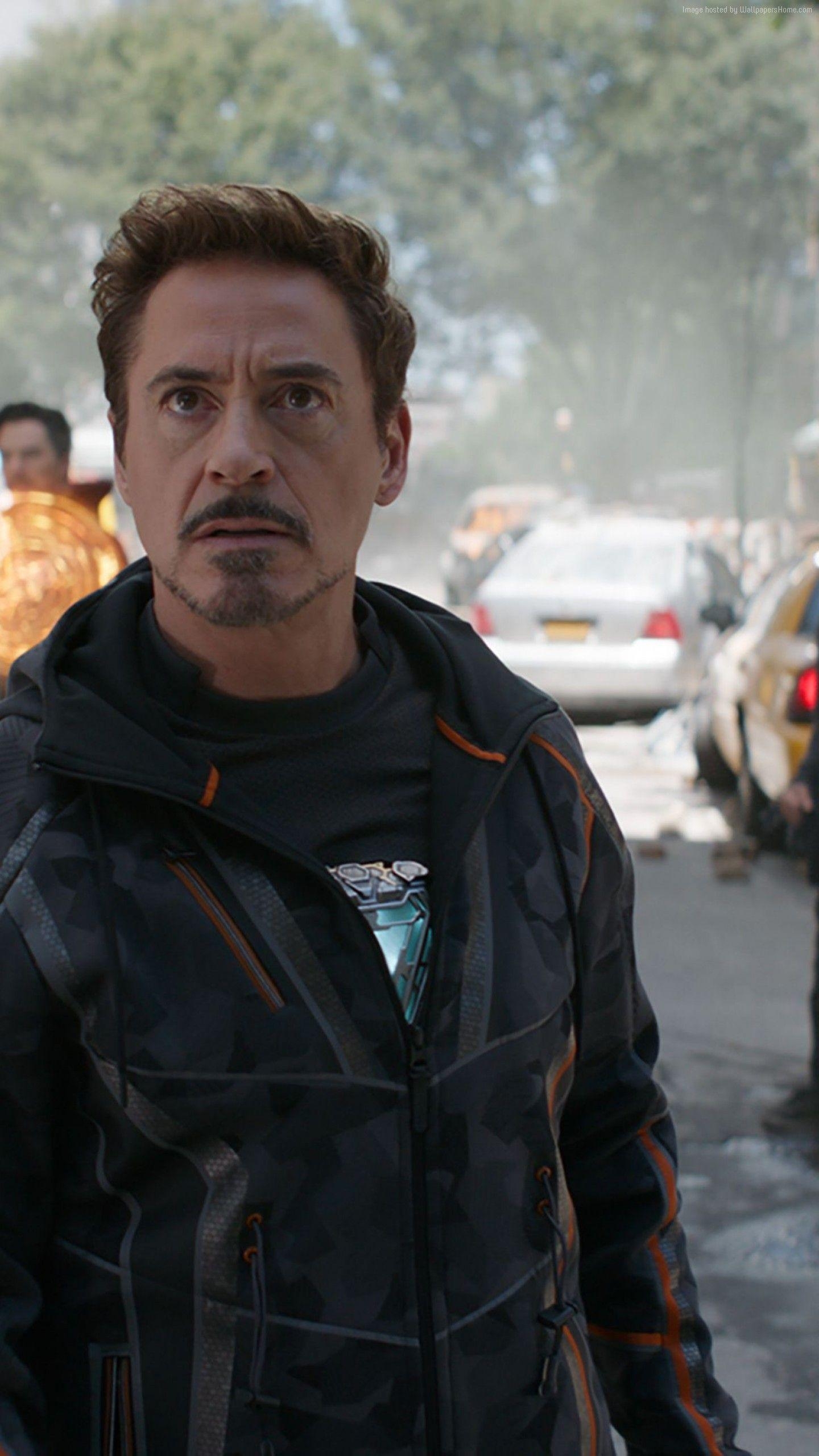 1440x2560 Wallpaper Avengers: Infinity War, Robert Downey Jr., Iron Man, Phone