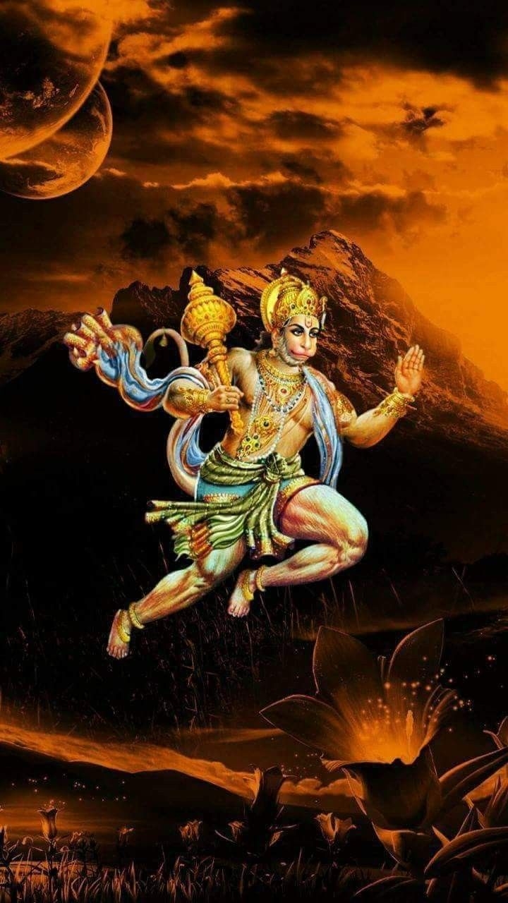 720x1280 Jai Rudra Avtar Hanuman. Lord hanuman wallpaper, Hanumanji, God illustrations, Phone