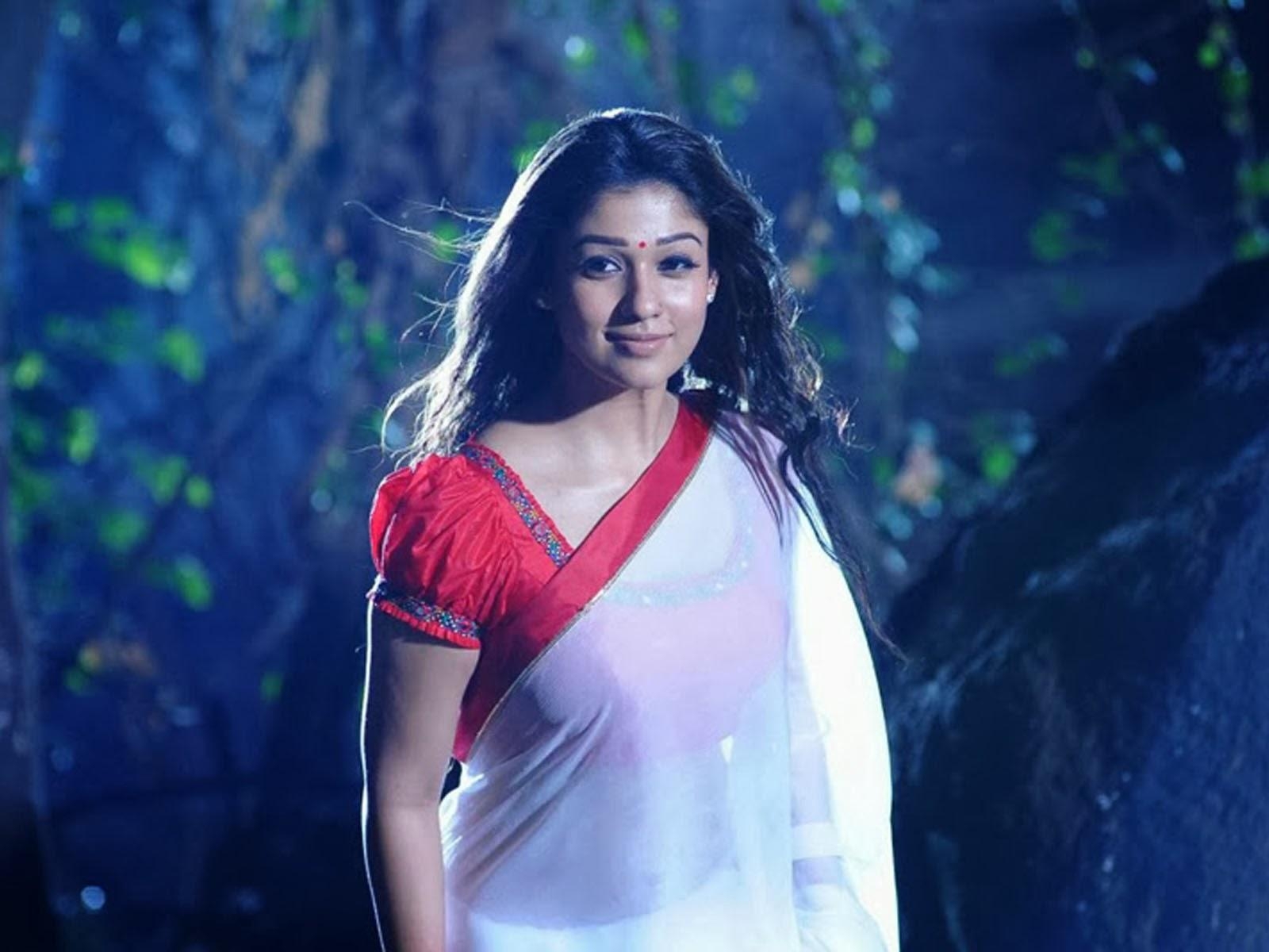 1600x1200 Nayanthara In White Saree HD Wallpaper, Desktop