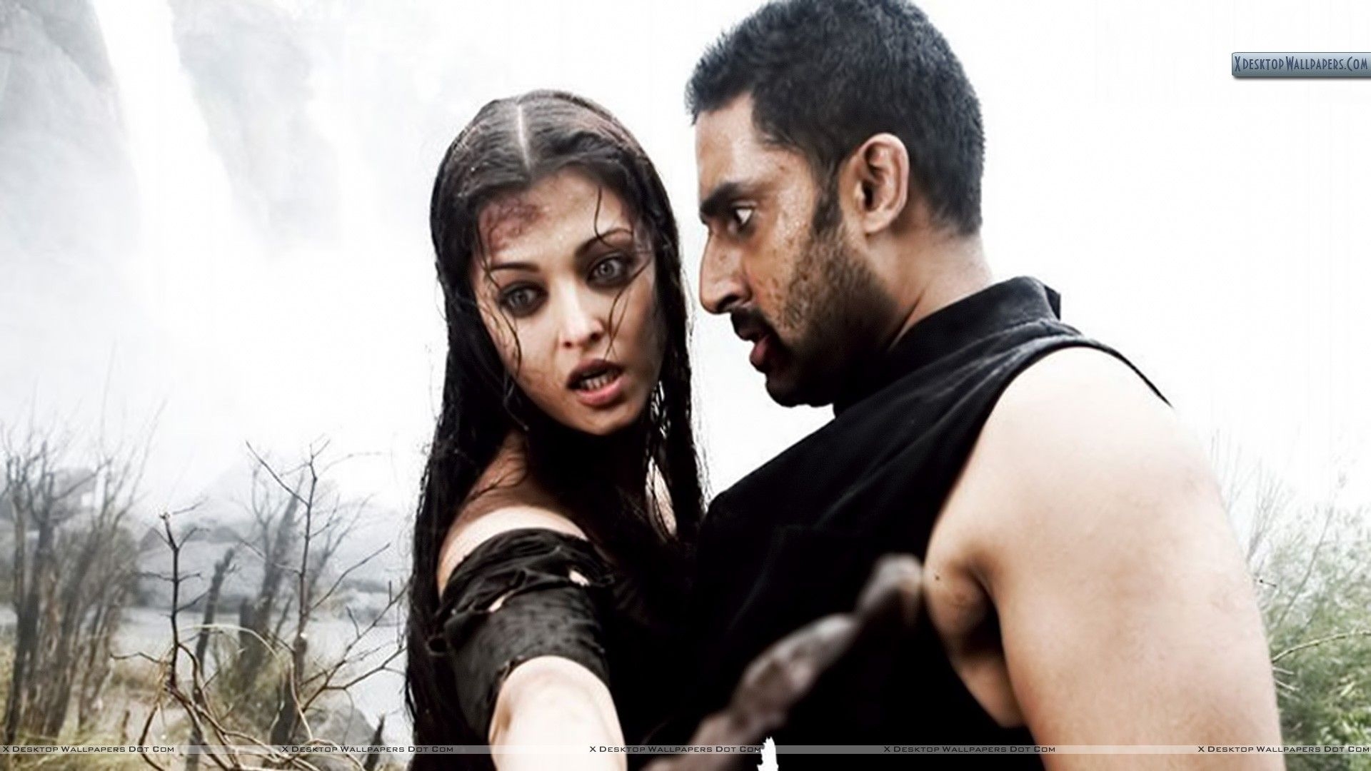 1920x1080 Aishwarya And Abhishek In Movie Raavan Wallpaper, Desktop