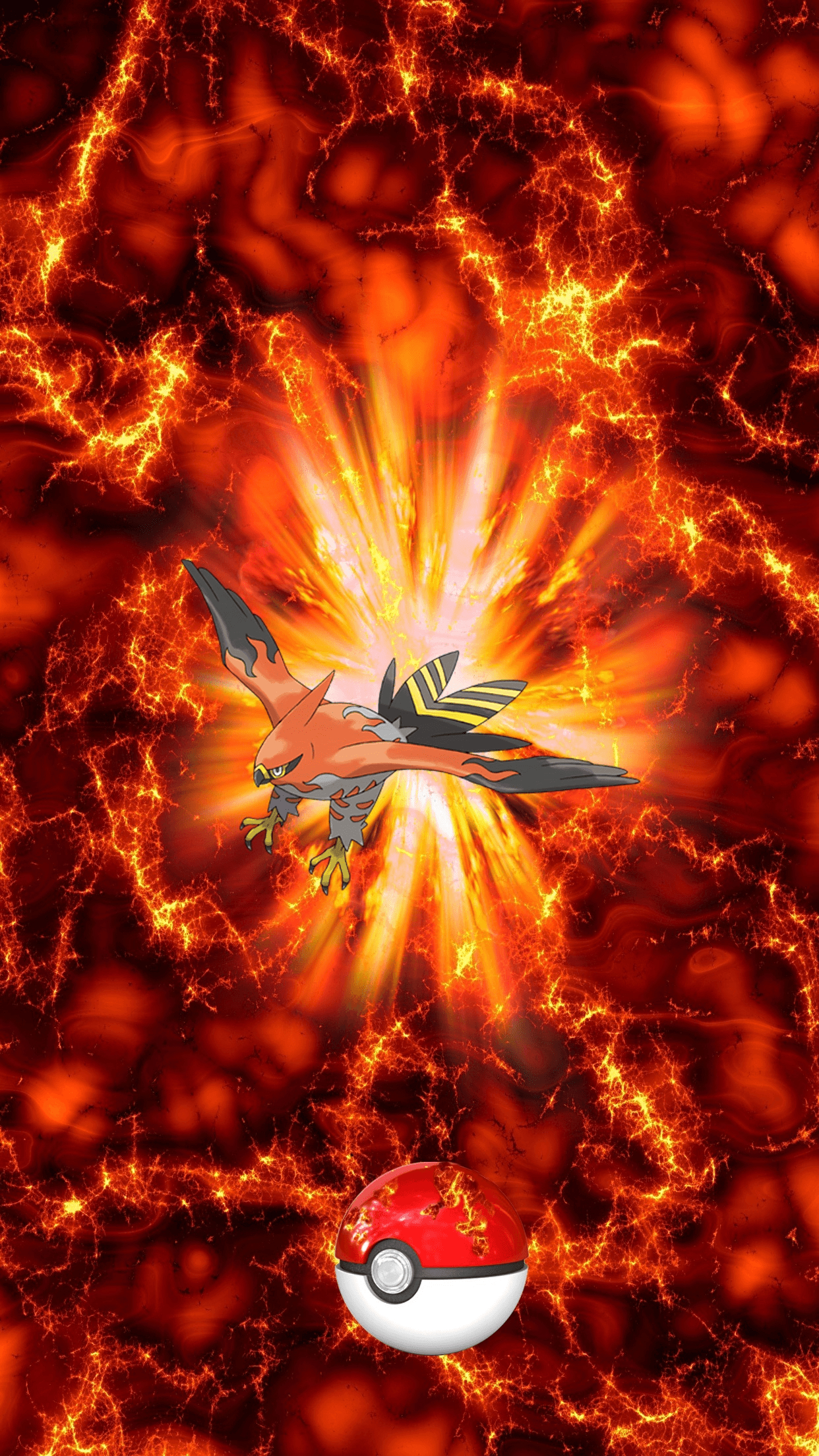 1250x2210 Fire Pokeball Talonflame 142 Fiarrow 17 Fletchinder, Phone