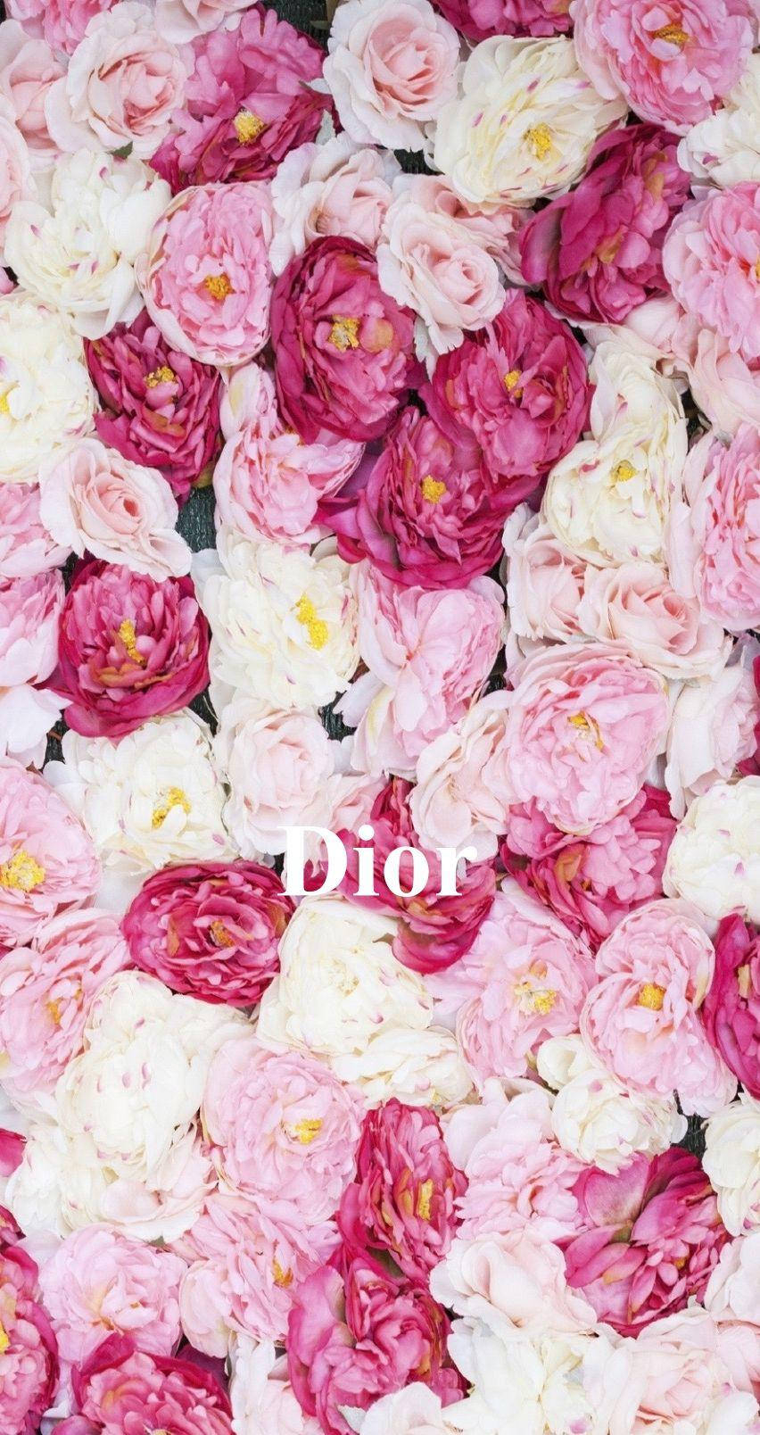 860x1610 Download Dior Floral Wall Wallpaper, Phone