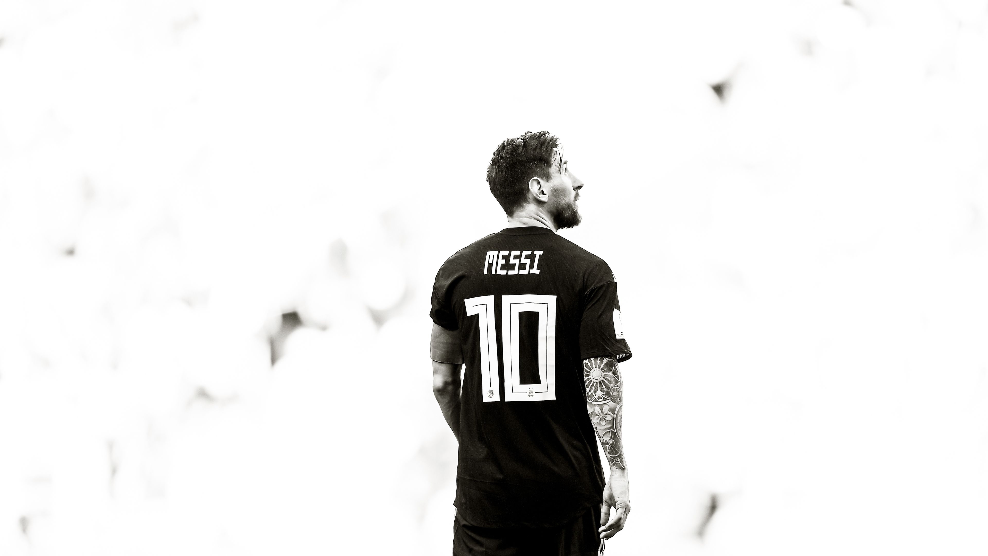 3840x2160 Wallpaper 4k Lionel Messi Monochrome Wallpaper, Desktop