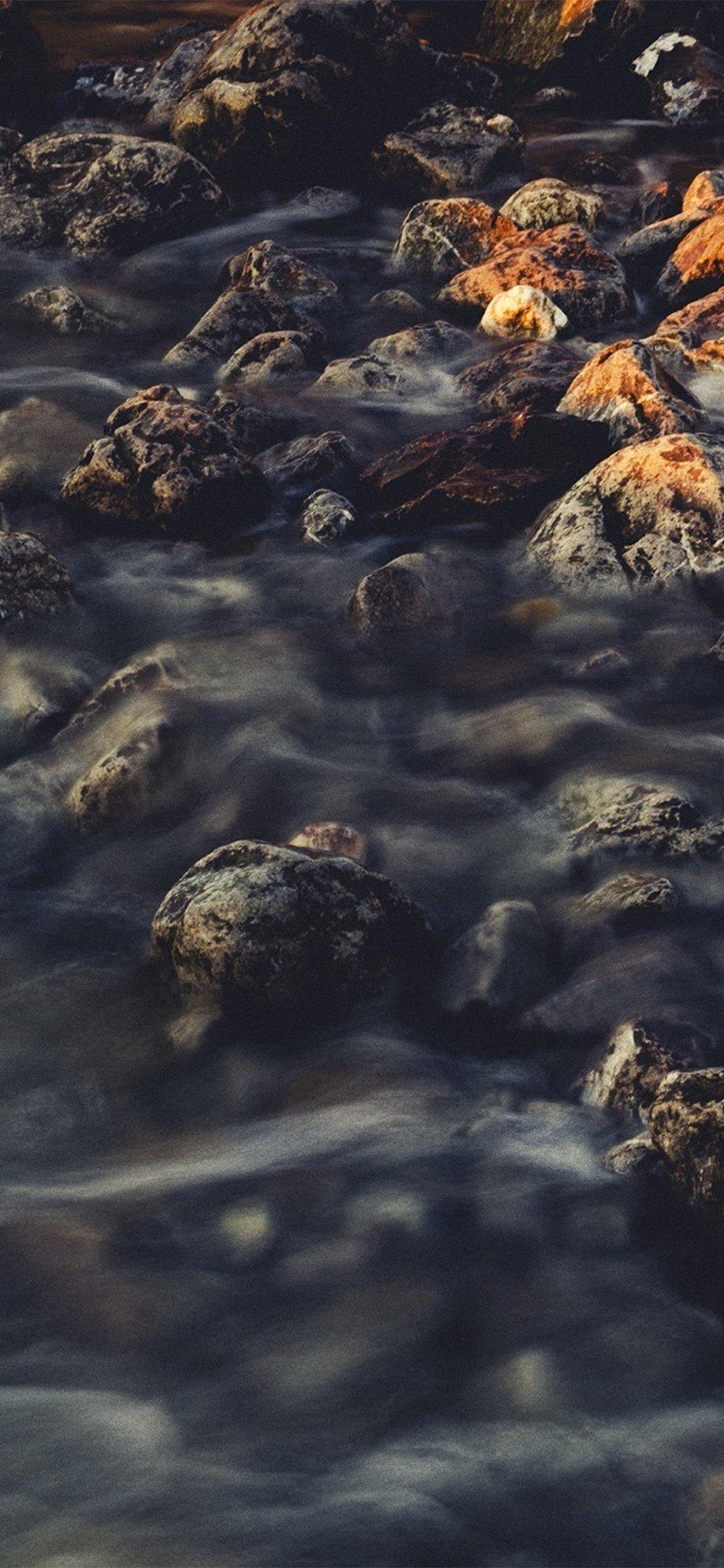 1130x2440 iPhone wallpaper. stone river rock, Phone