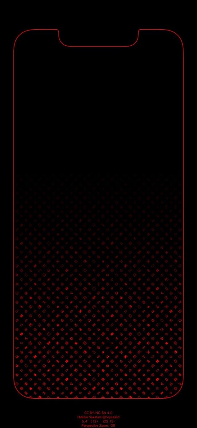 640x1390 Red border wallpaper for iPhone 13 Mini. Wallpaper in comments, Phone