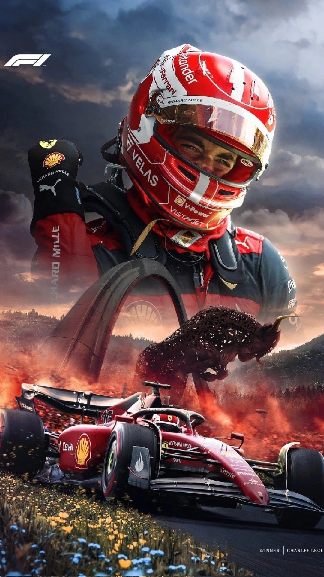 1080x1920 Charles Leclerc iPhone Wallpaper, Phone