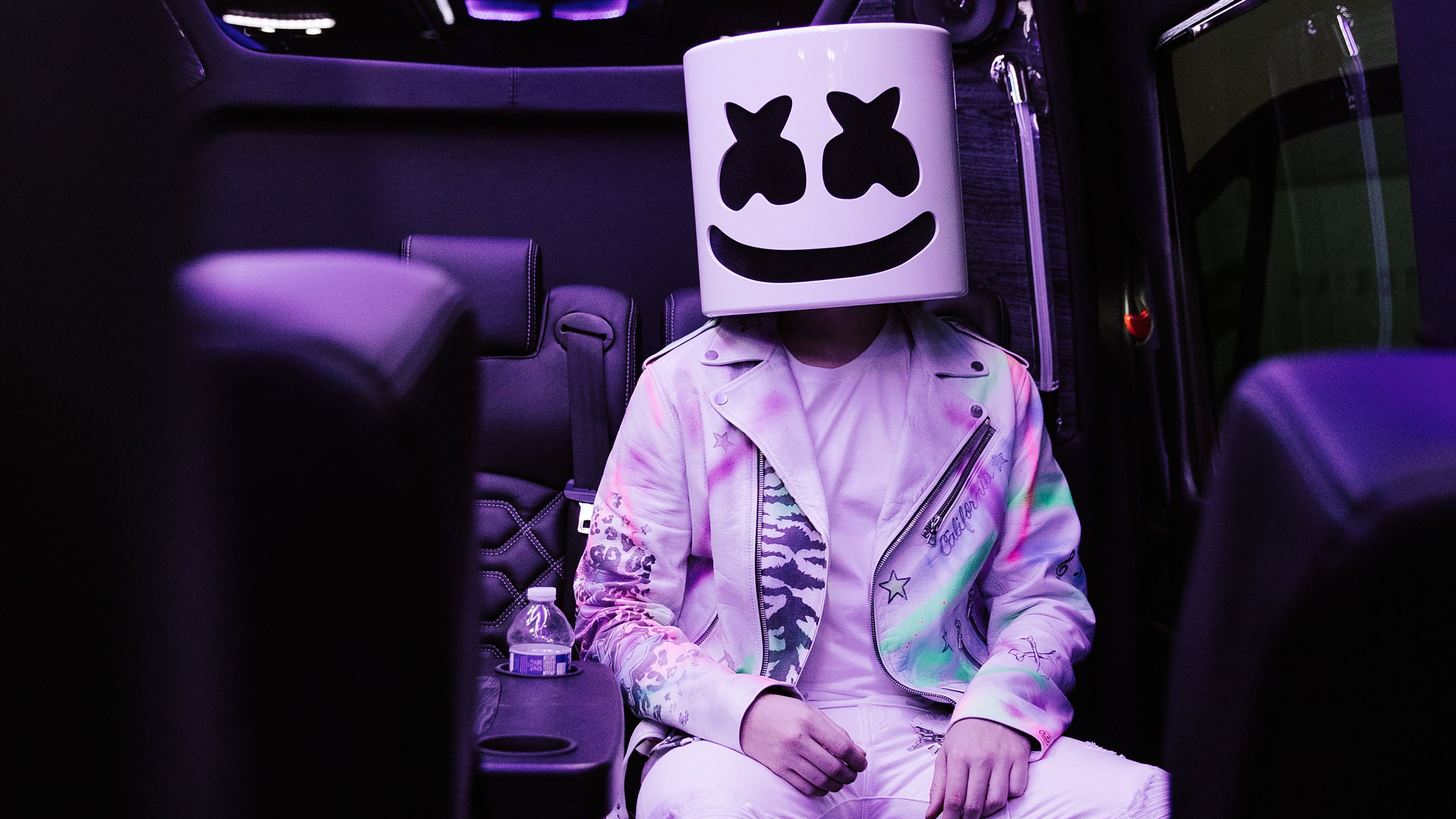 5120x2880 Marshmello 4K Wallpaper, American DJ, Purple, Dark, Music, Desktop