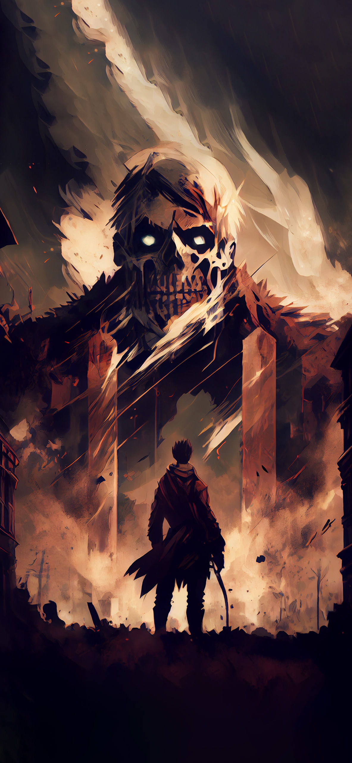 1190x2560 Attack on Titan Style Wallpaper, Phone