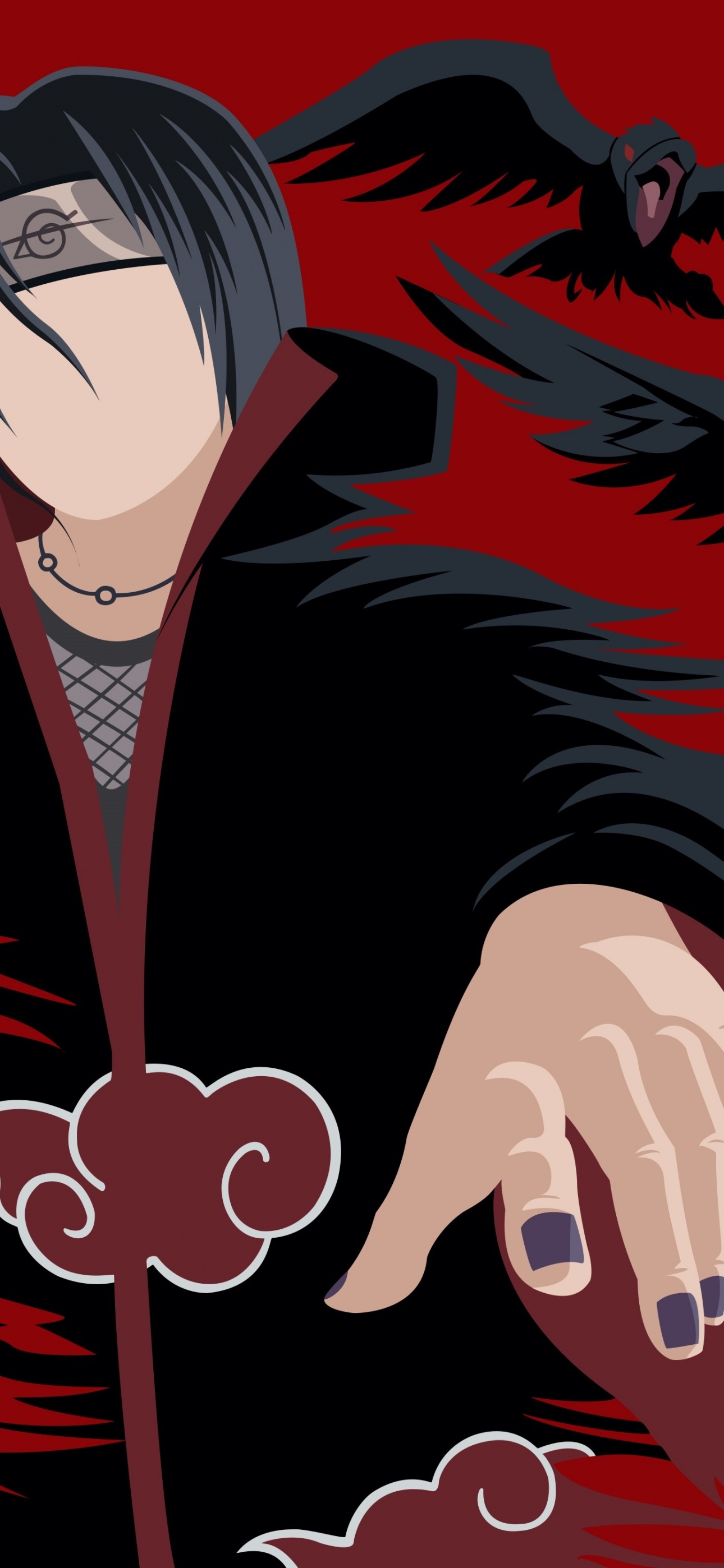 1290x2800 Itachi Uchiha Wallpaper 4K, 5K, Naruto, Minimal art, Phone