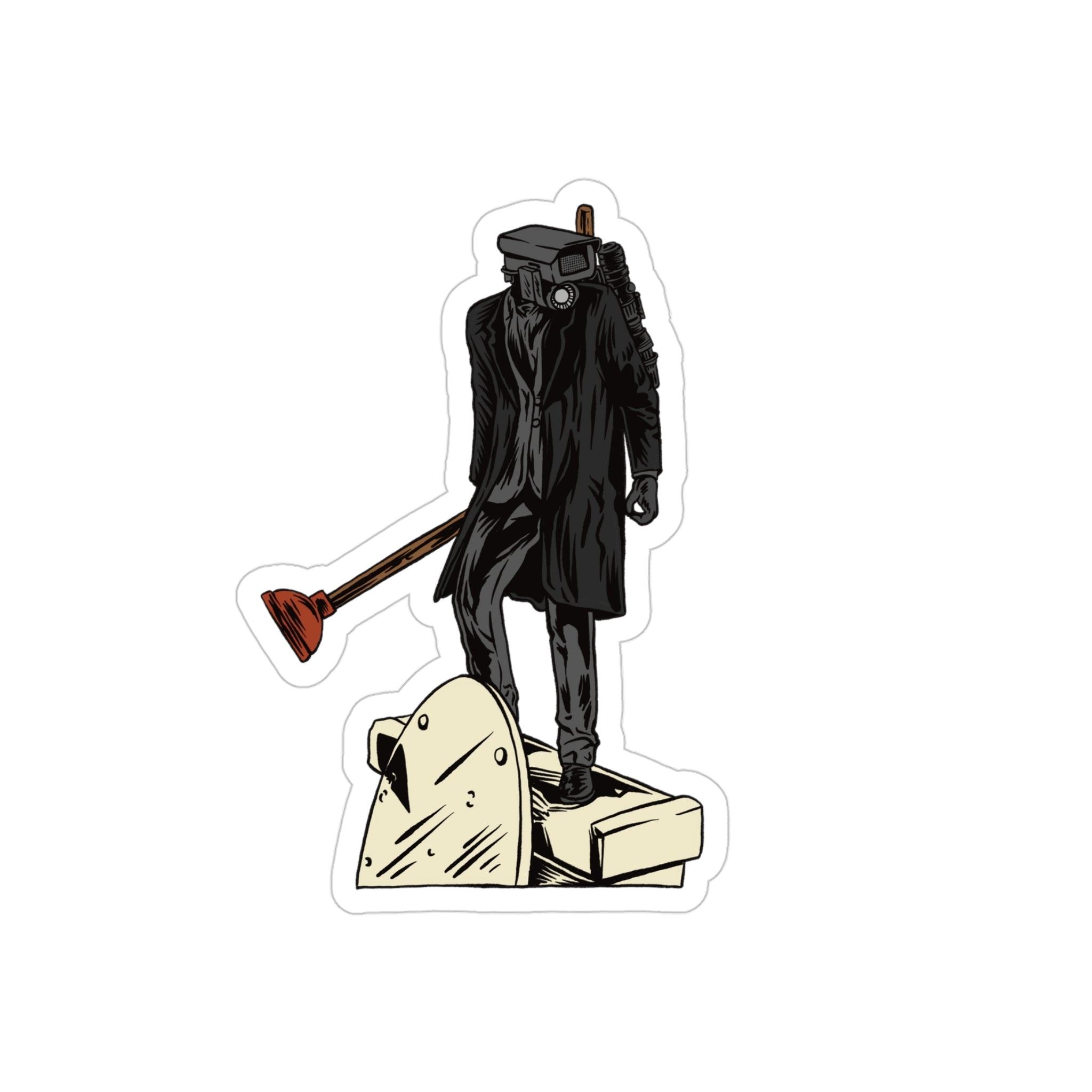 2050x2050 Plungerman Plunger Sticker, Phone