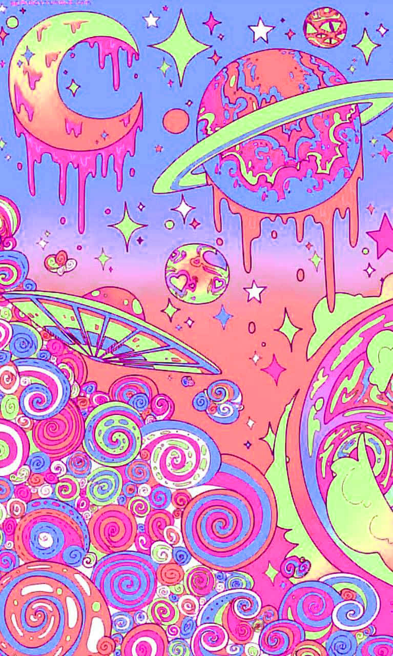 770x1280 Download Experience the Magic of the Trippy Stoner Scene Wallpaper, Phone