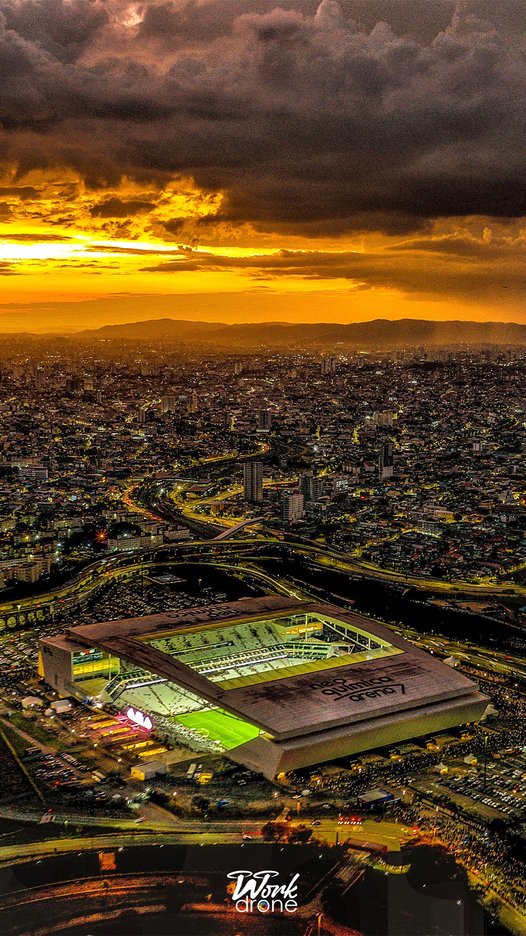 1080x1920 Fundo de tela do Corinthians: Entardecer na Neo Química Arena, Phone