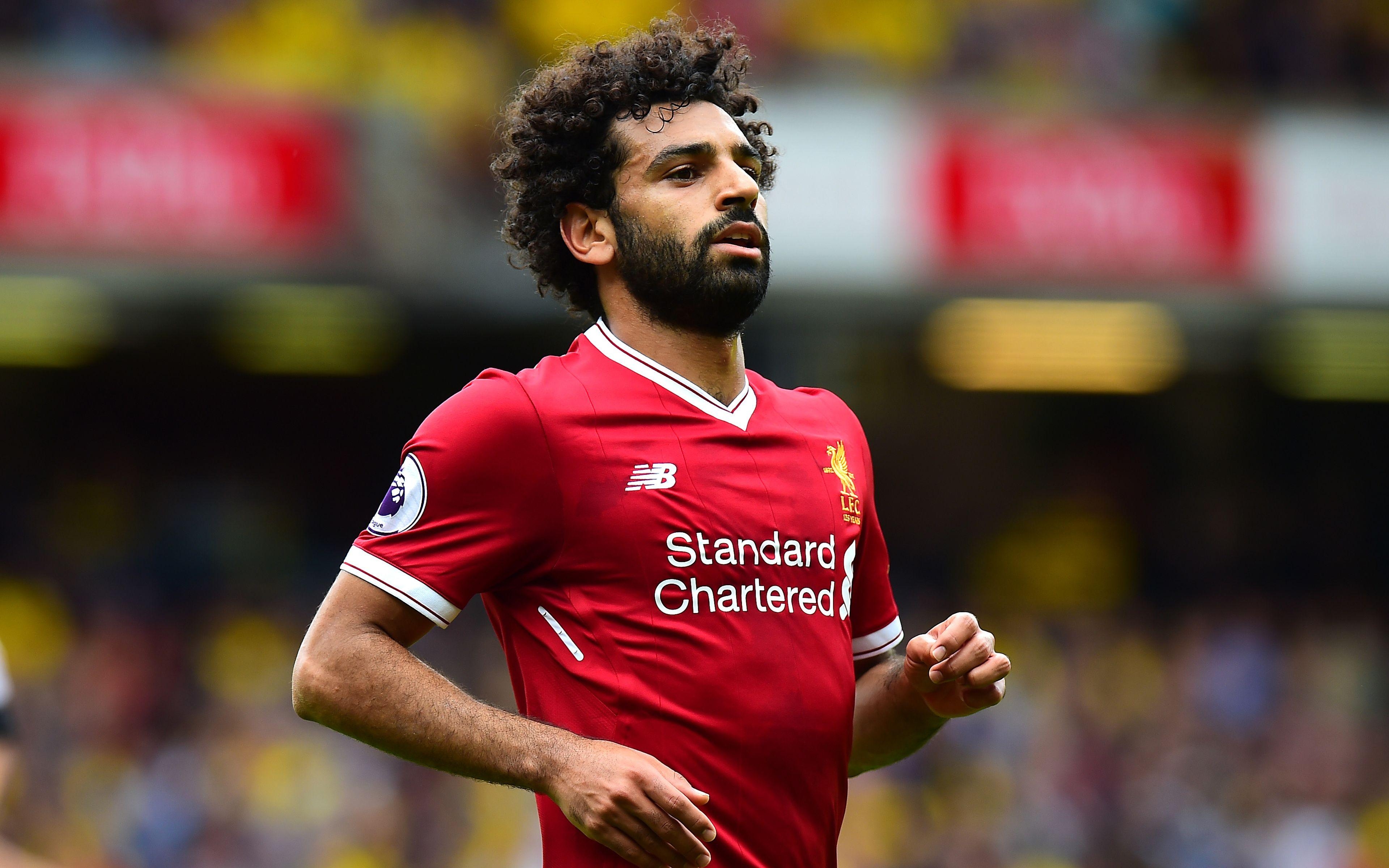 3840x2400 Download wallpaper Mohamed Salah, Egyptian footballer, 4k, portrait, Desktop