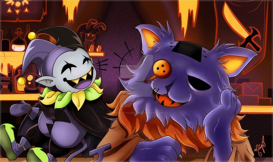 1160x690 Friends Jevil And Seam By Miyuki Fanarts, Desktop