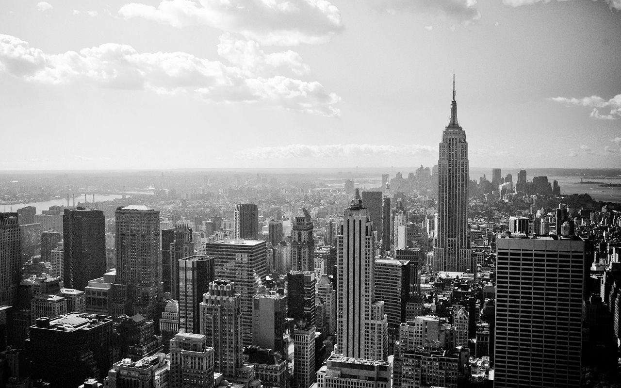 1280x800 New York Skyline Wallpaper Black And White 5026 HD Wallpaper, Desktop