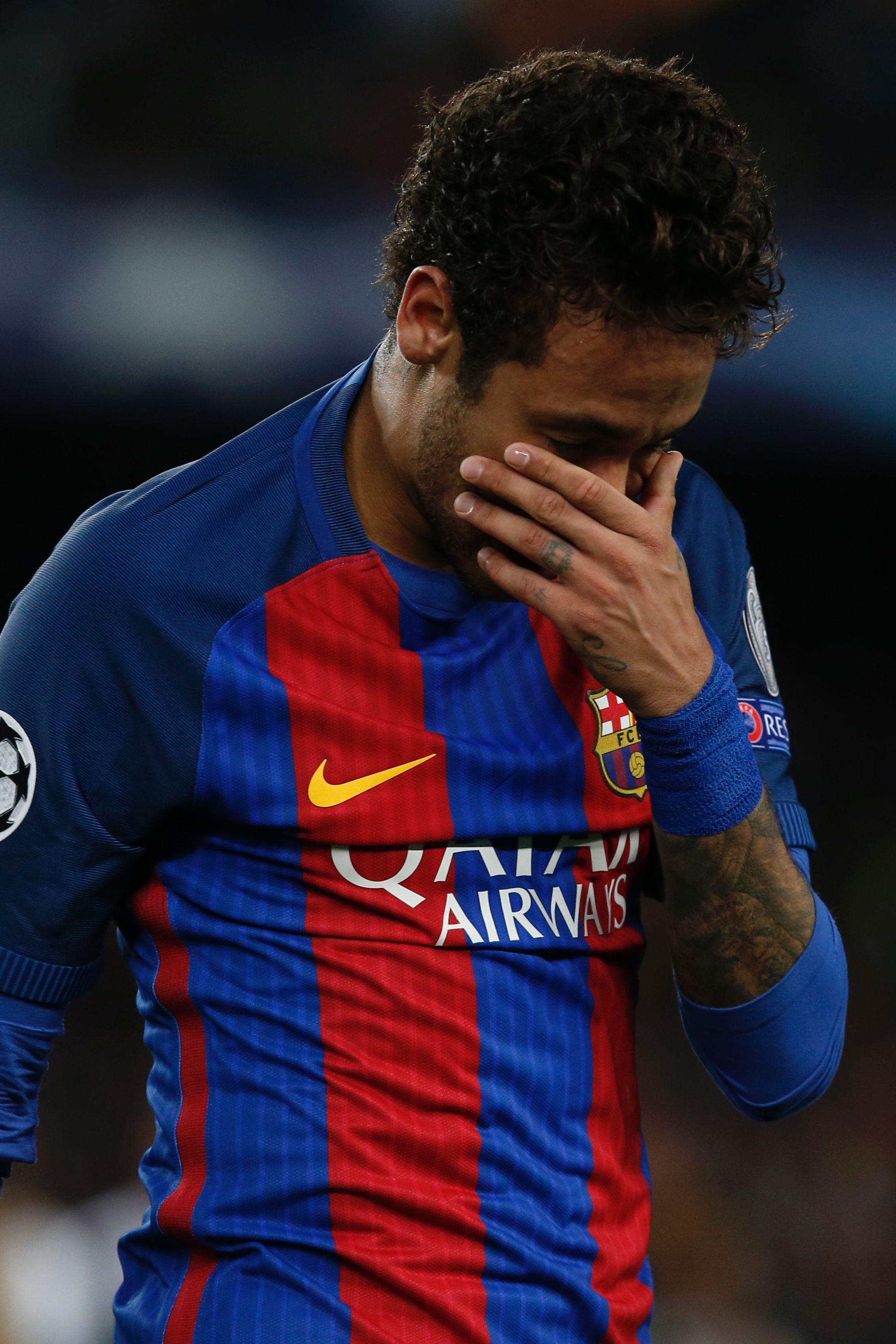 2120x3170 Neymar in floods of tears at the final whistle as his Barcelona side are dumped out of the Champions League, Phone