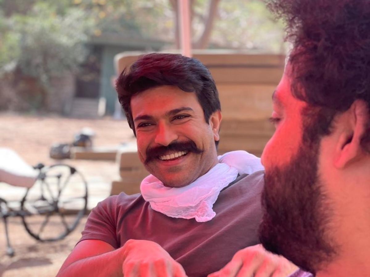 1200x900 RRR: Ram Charan and Jr NTR's THIS unseen candid photo from the sets defines true friendship, Desktop