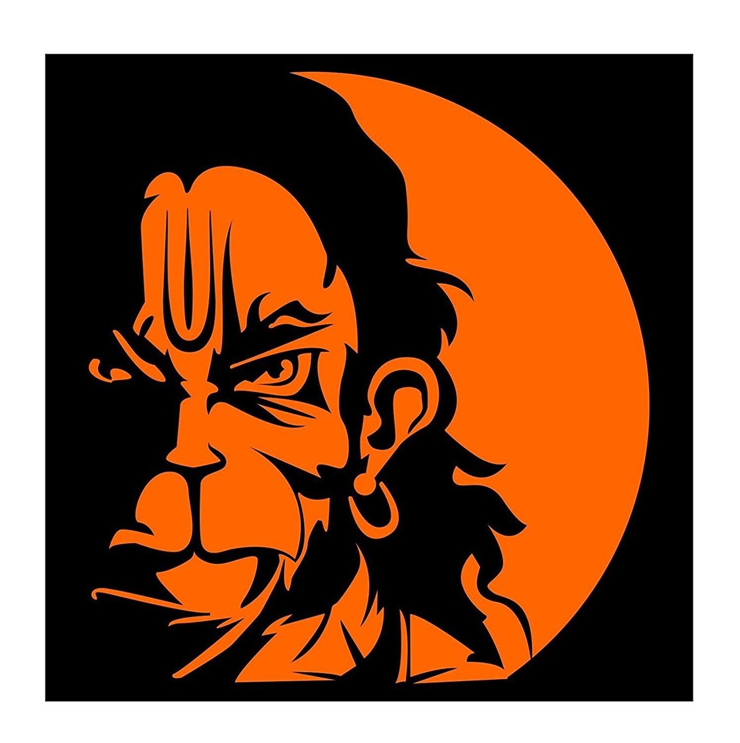 1500x1500 DreamKraft Angry Hanuman Sticker (11.5 x 11.5 cm), Phone