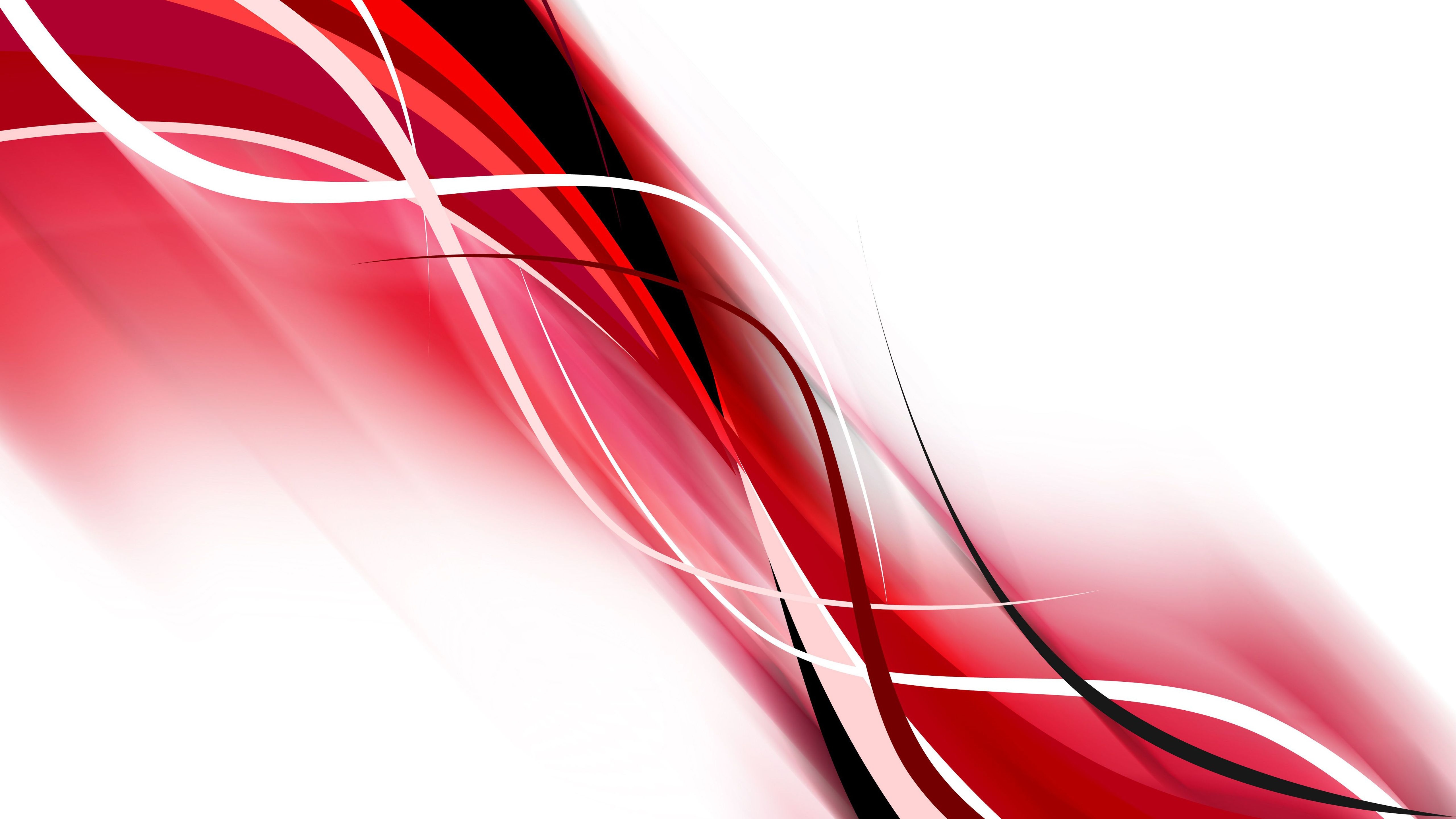 5120x2880 Waves Of Red White And Black 4K 5K HD Red Aesthetic Wallpaper, Desktop