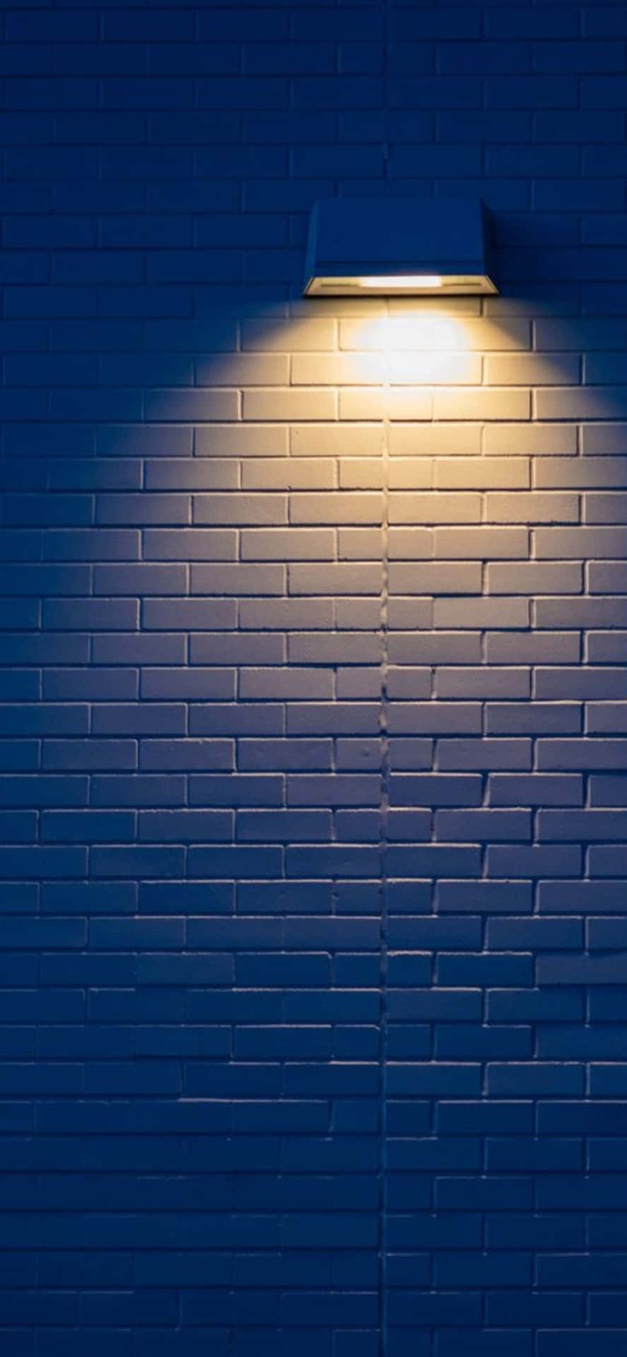 890x1920 Download Lamp On A Brick Wall iPhone X Minimal Background, Phone