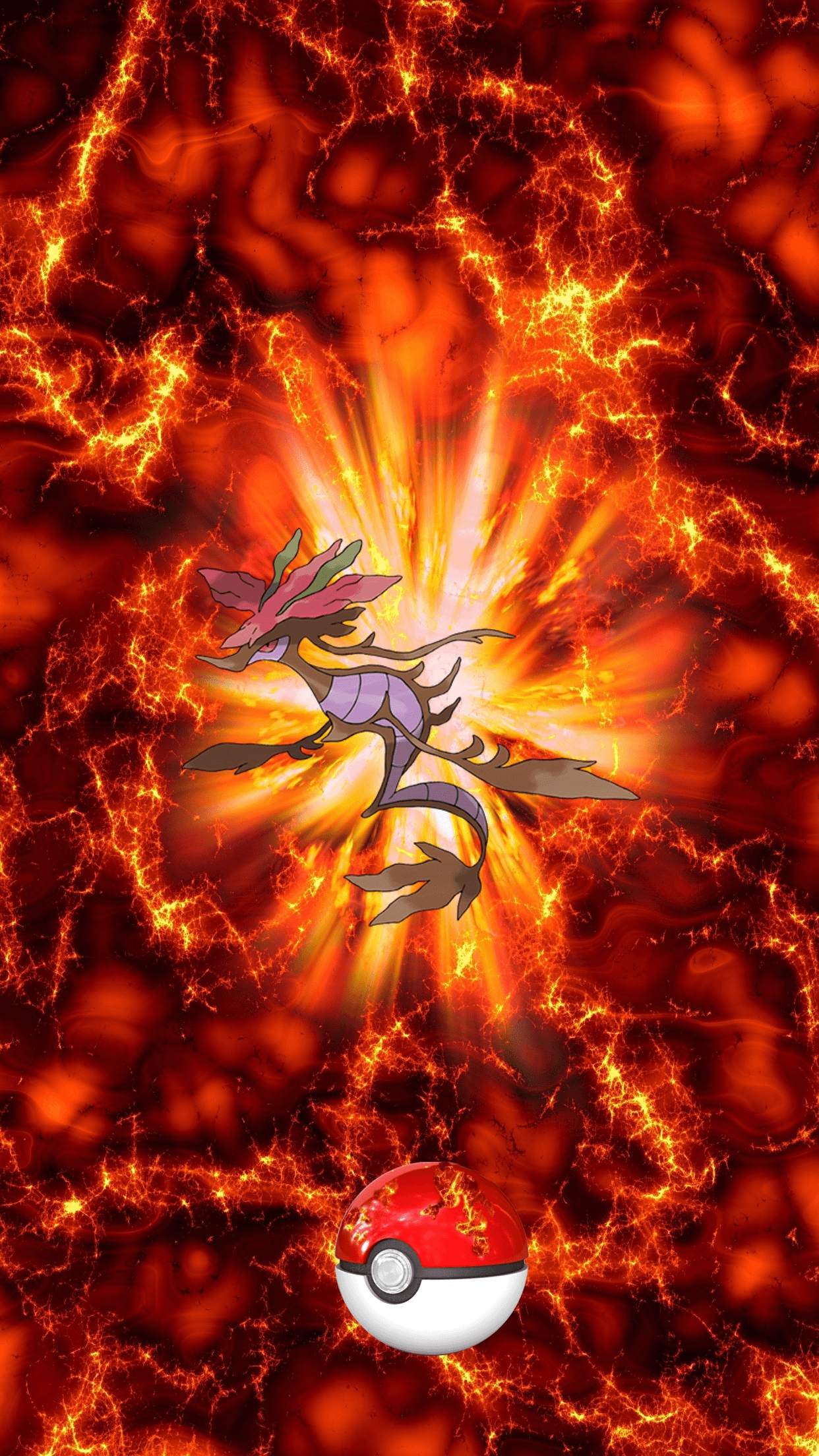 1250x2210 Fire Pokeball Dragalge Dramidoro 17 Skrelp, Phone