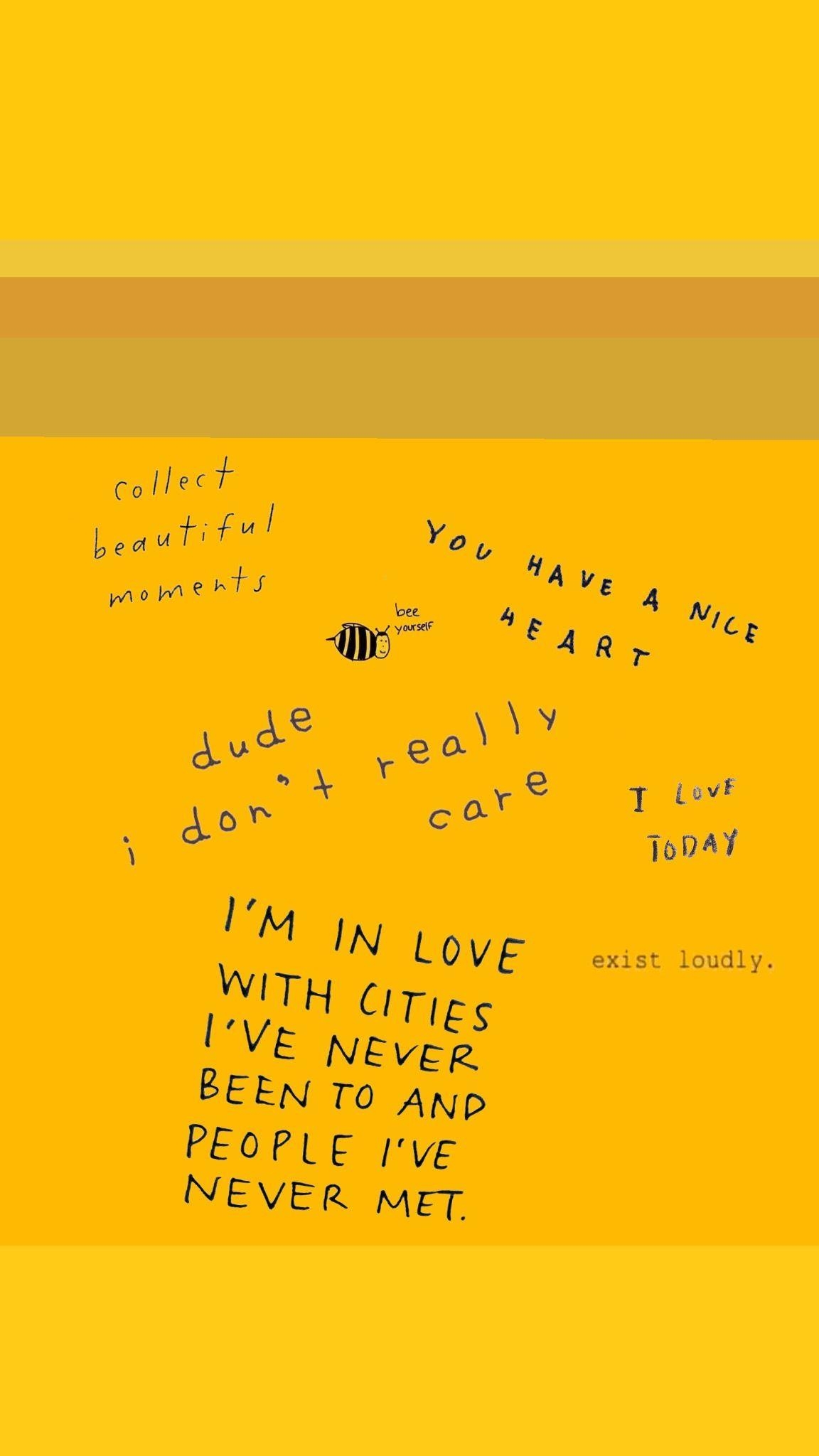 1160x2050 yellow aesthetic wallpaper iphone quotes. Aesthetic pastel, Phone