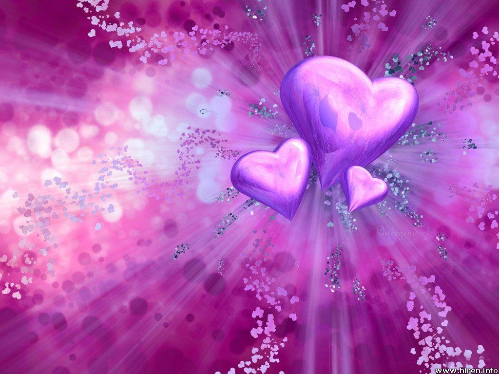 1030x770 Blue And Purple Hearts, Desktop