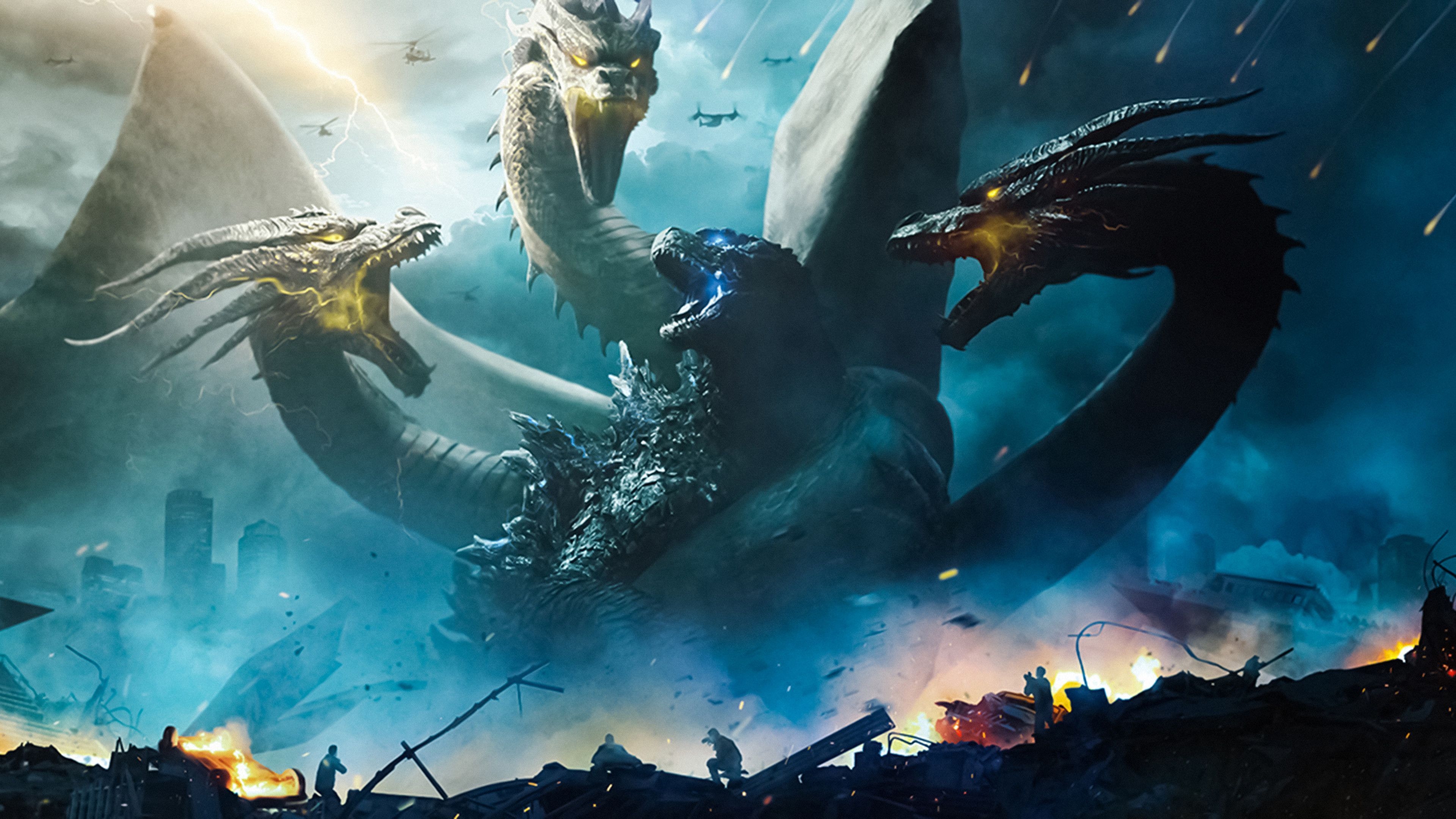 3840x2160 Godzilla Vs. King Ghidorah Wallpaper Free Godzilla Vs. King Ghidorah Background, Desktop