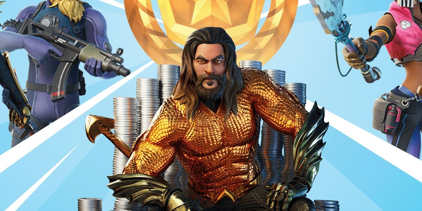 1400x700 Aquaman Fortnite wallpaper, Dual Screen