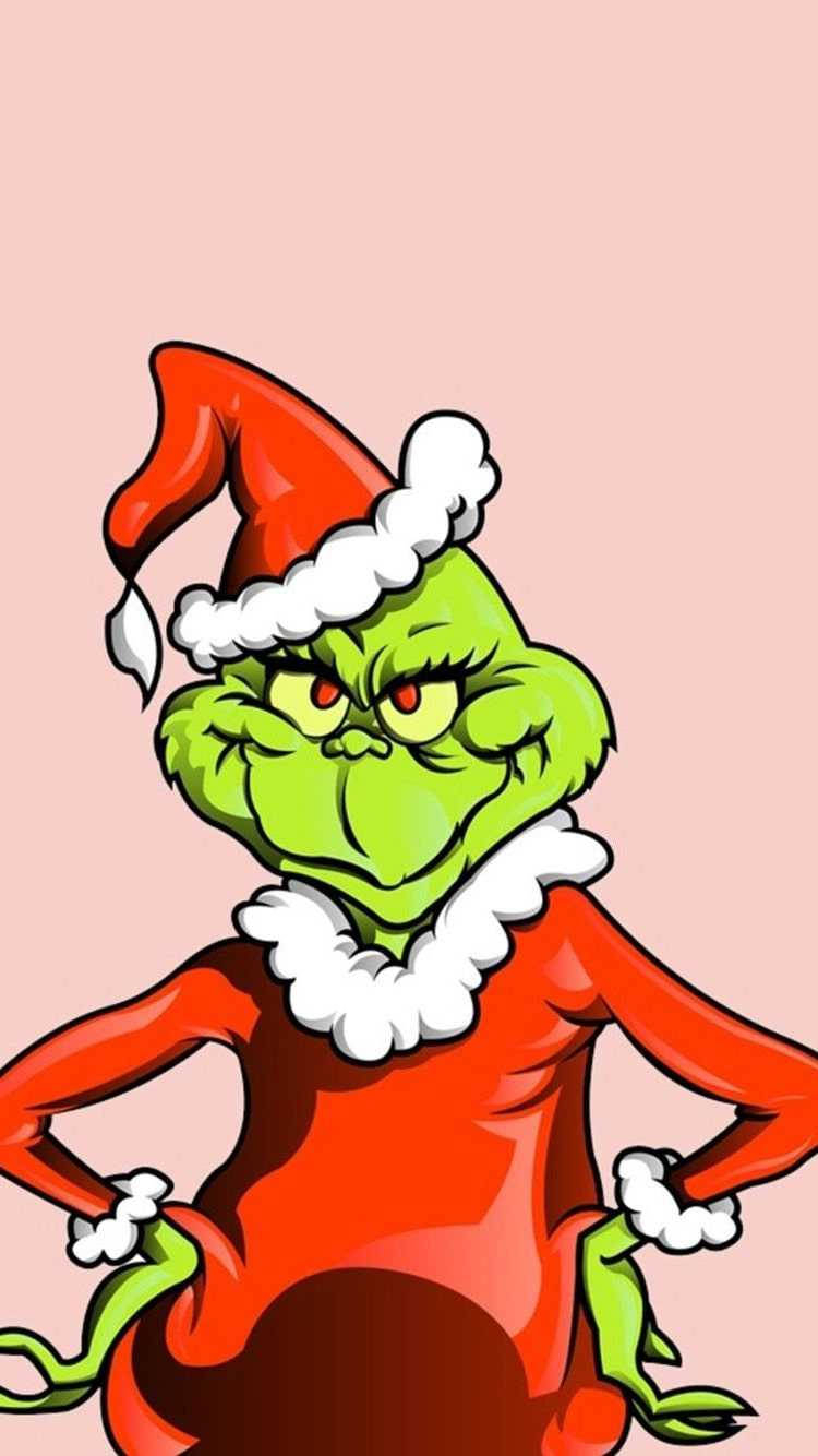 750x1340 Download Cartoon Grinch In Pink Wallpaper, Phone