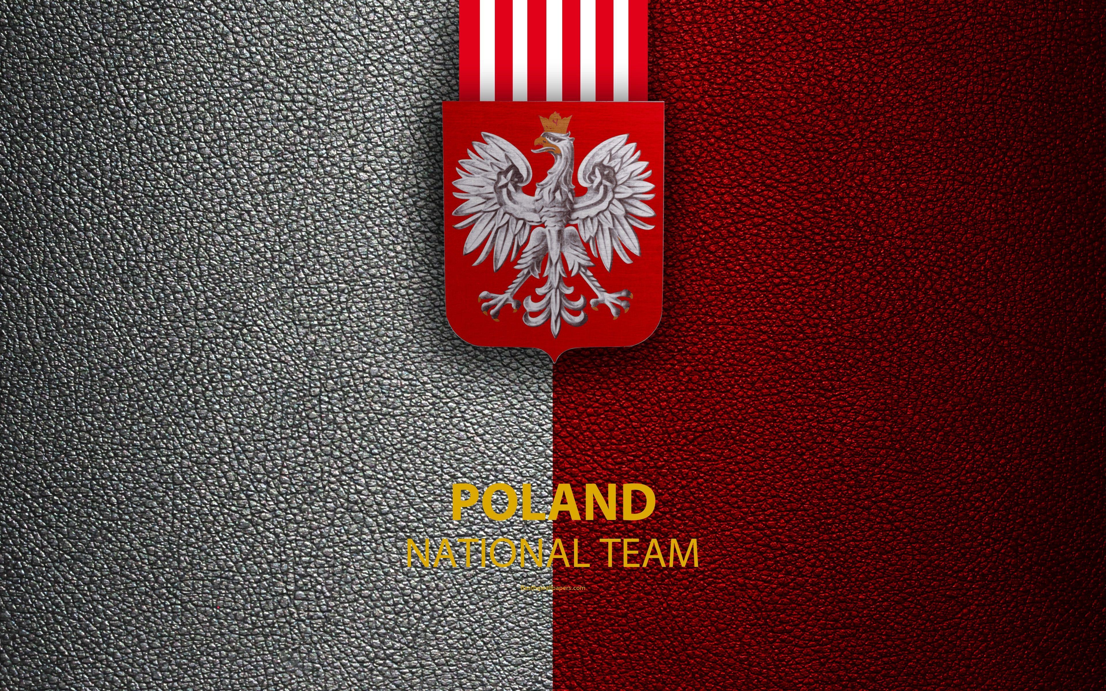 3840x2400 Download wallpaper Poland national football team, 4k, leather, Desktop