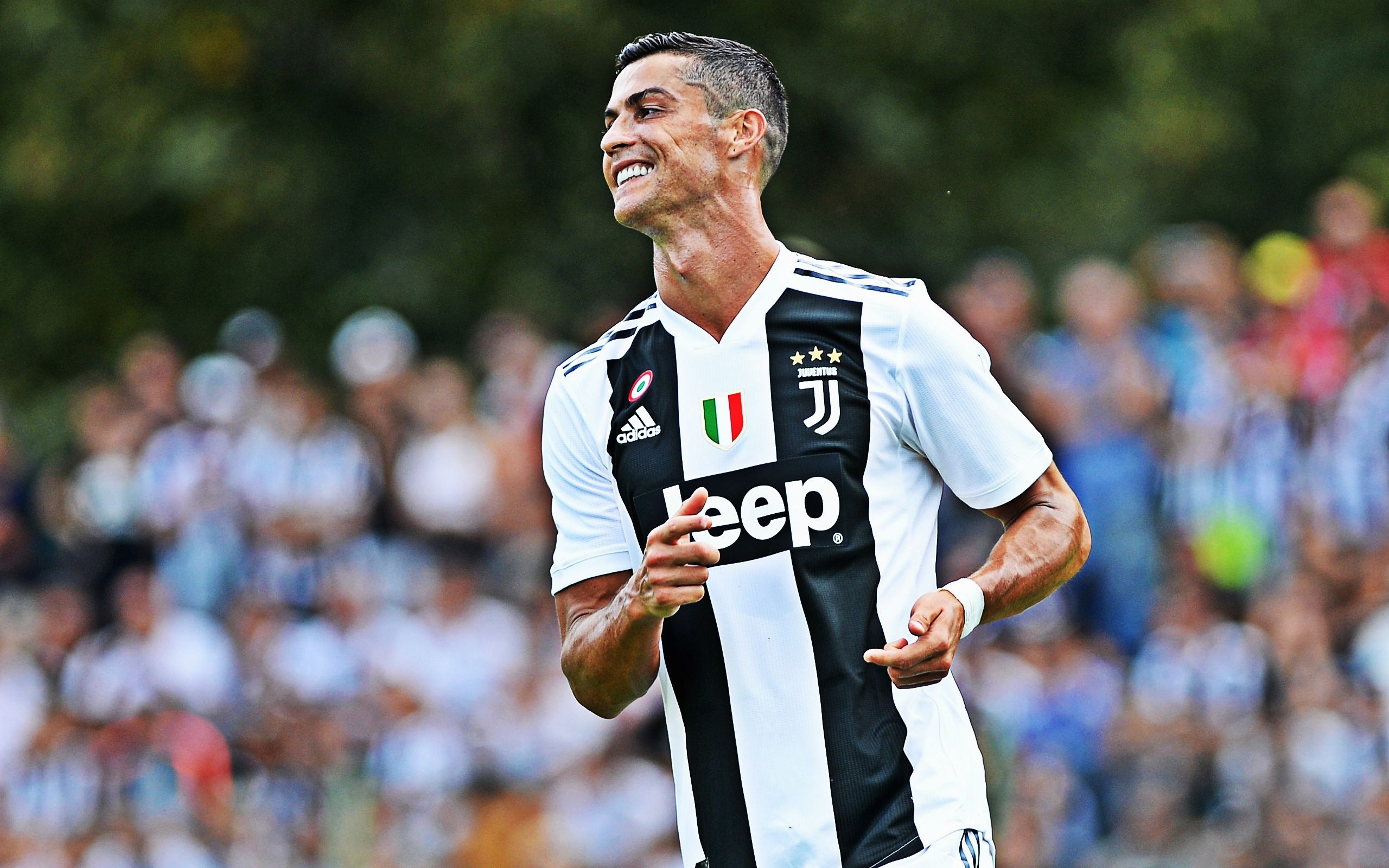 2560x1600 Download wallpaper Cristiano Ronaldo, smile, portrait, Juventus FC, Serie A, Italy, Portuguese footballer, star, football, CR Ronaldo for desktop with resolution. High Quality HD picture wallpaper, Desktop